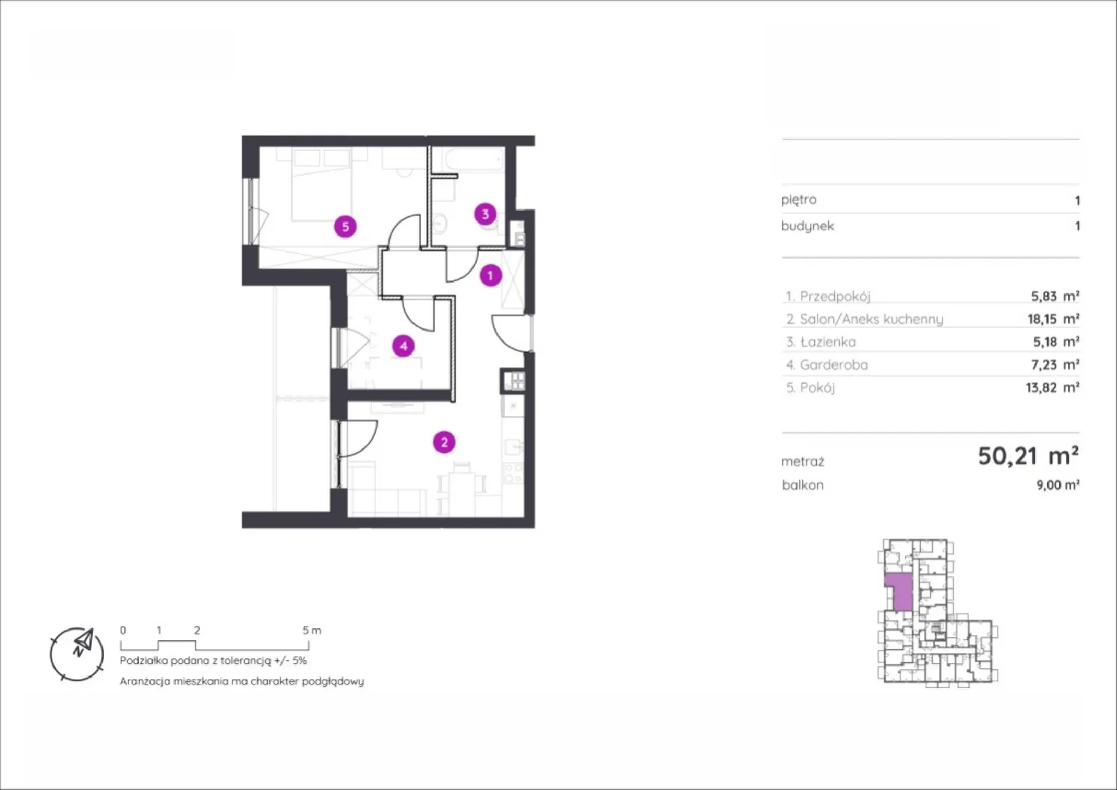 Floor plan: Apartment no. 1.A.1.11