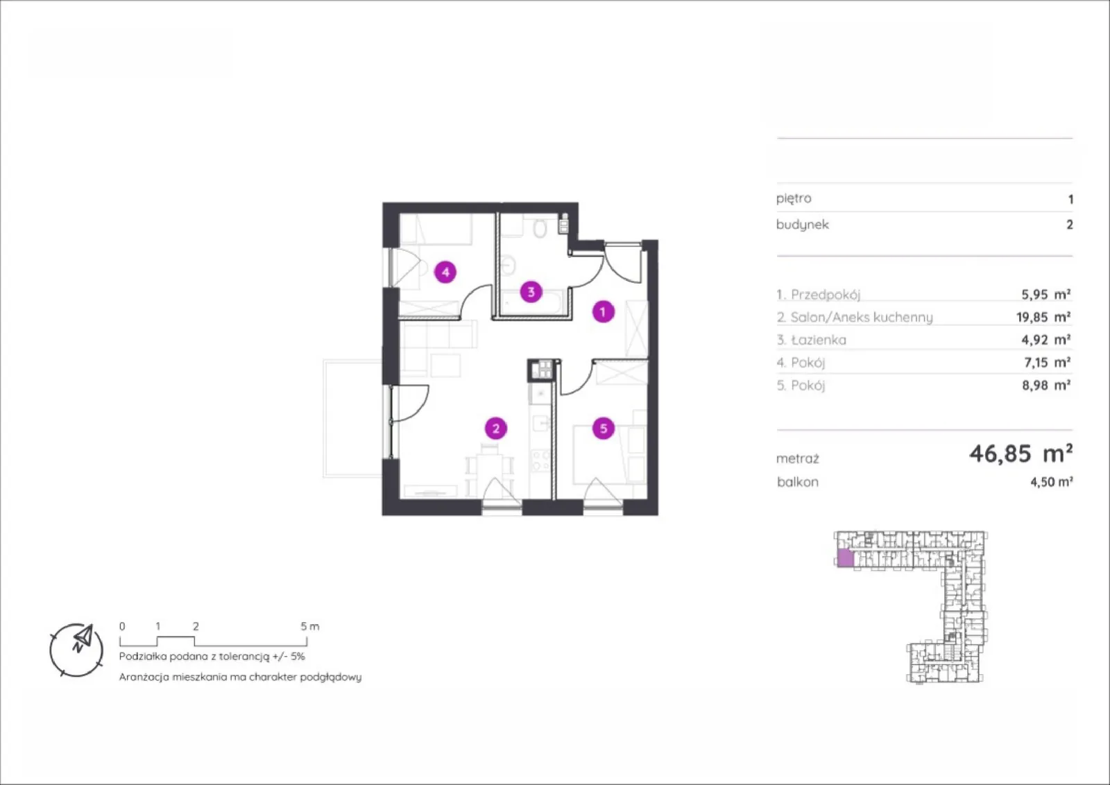 Floor plan: Apartment no. 2.A.1.02