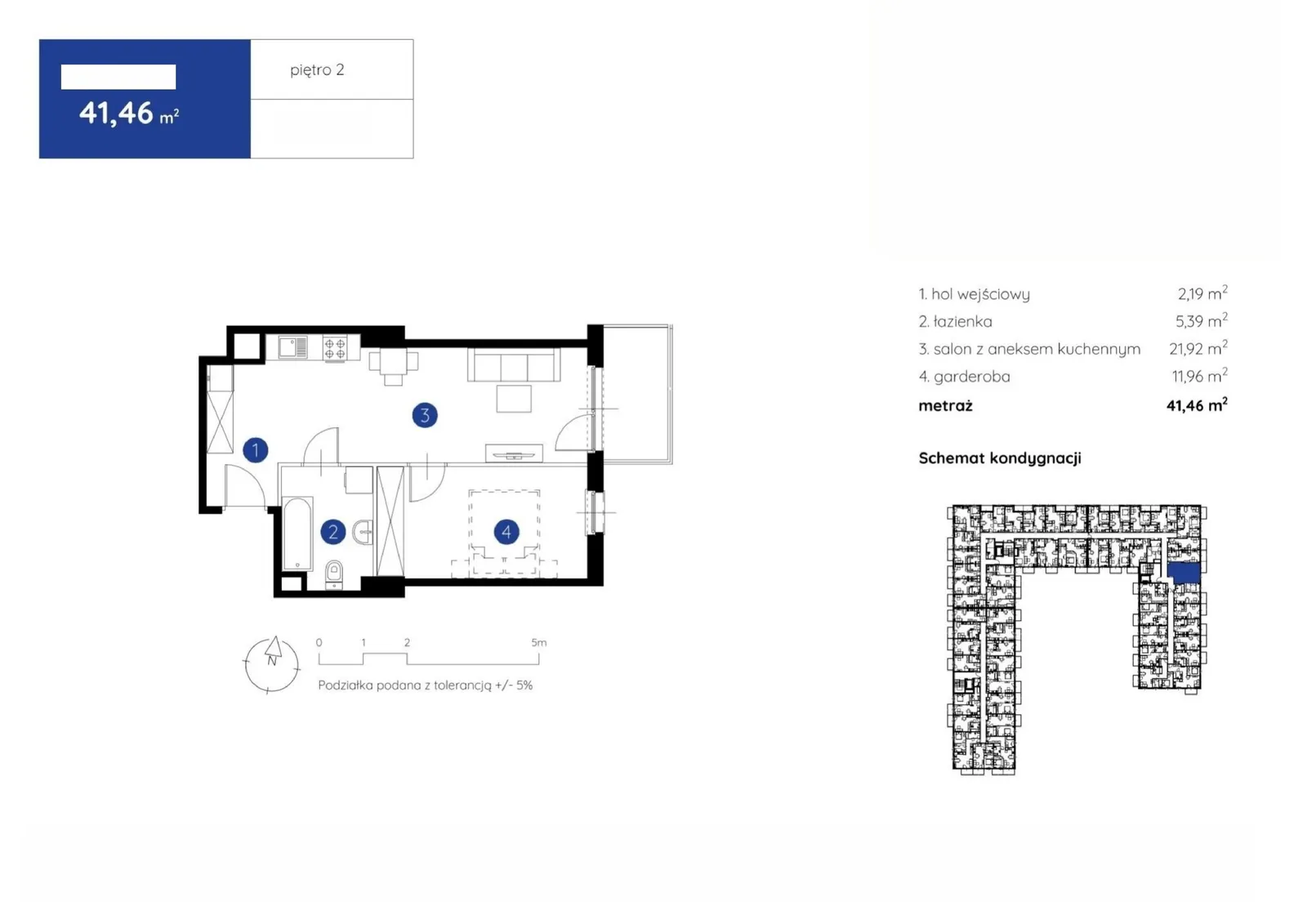 Floor plan: Apartment no. 1.C.2.11
