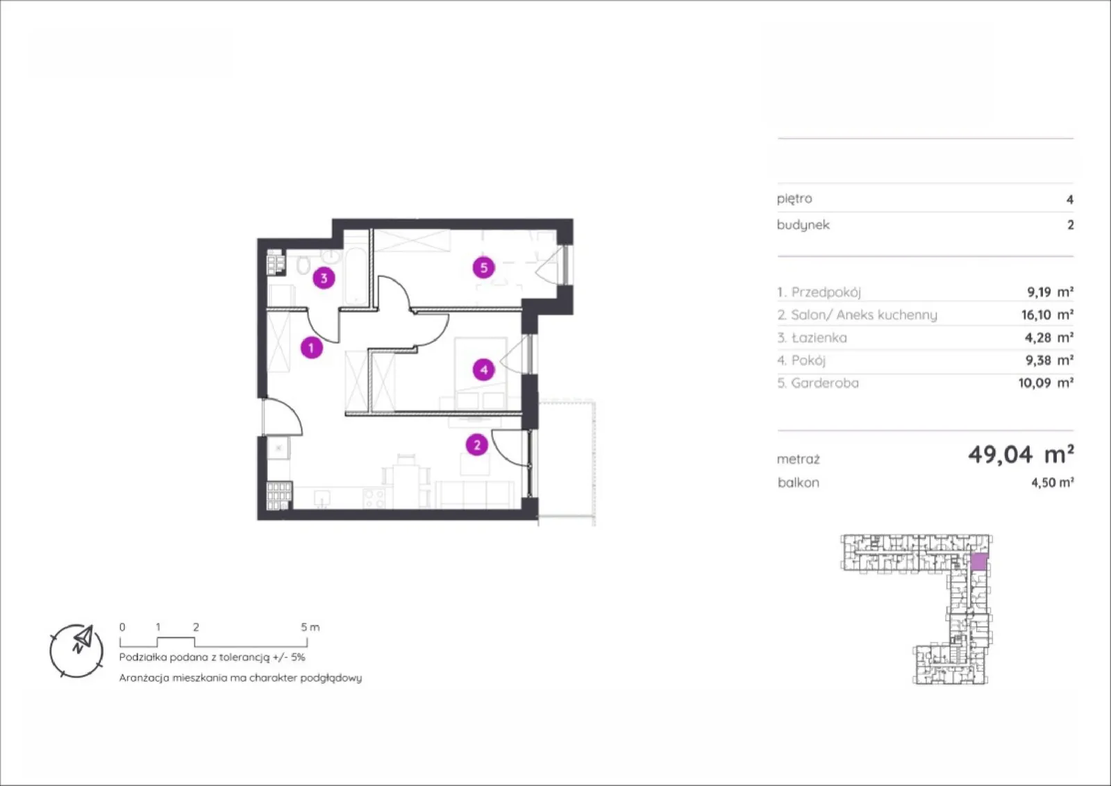 Floor plan: Apartment no. 2.B.4.09