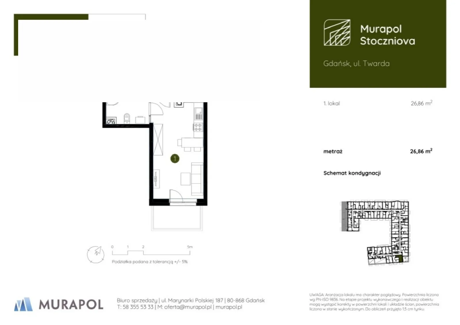 Floor plan: Apartment no. 2.B.6.09