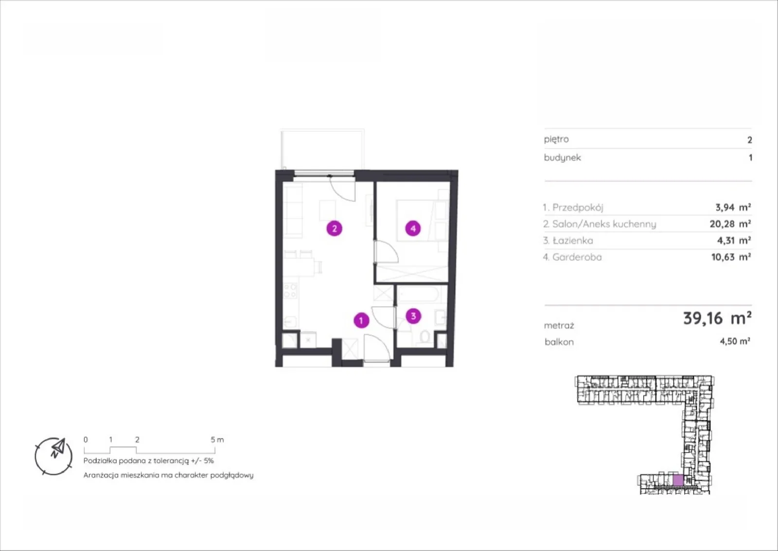 Floor plan: Apartment no. 1.D.2.11