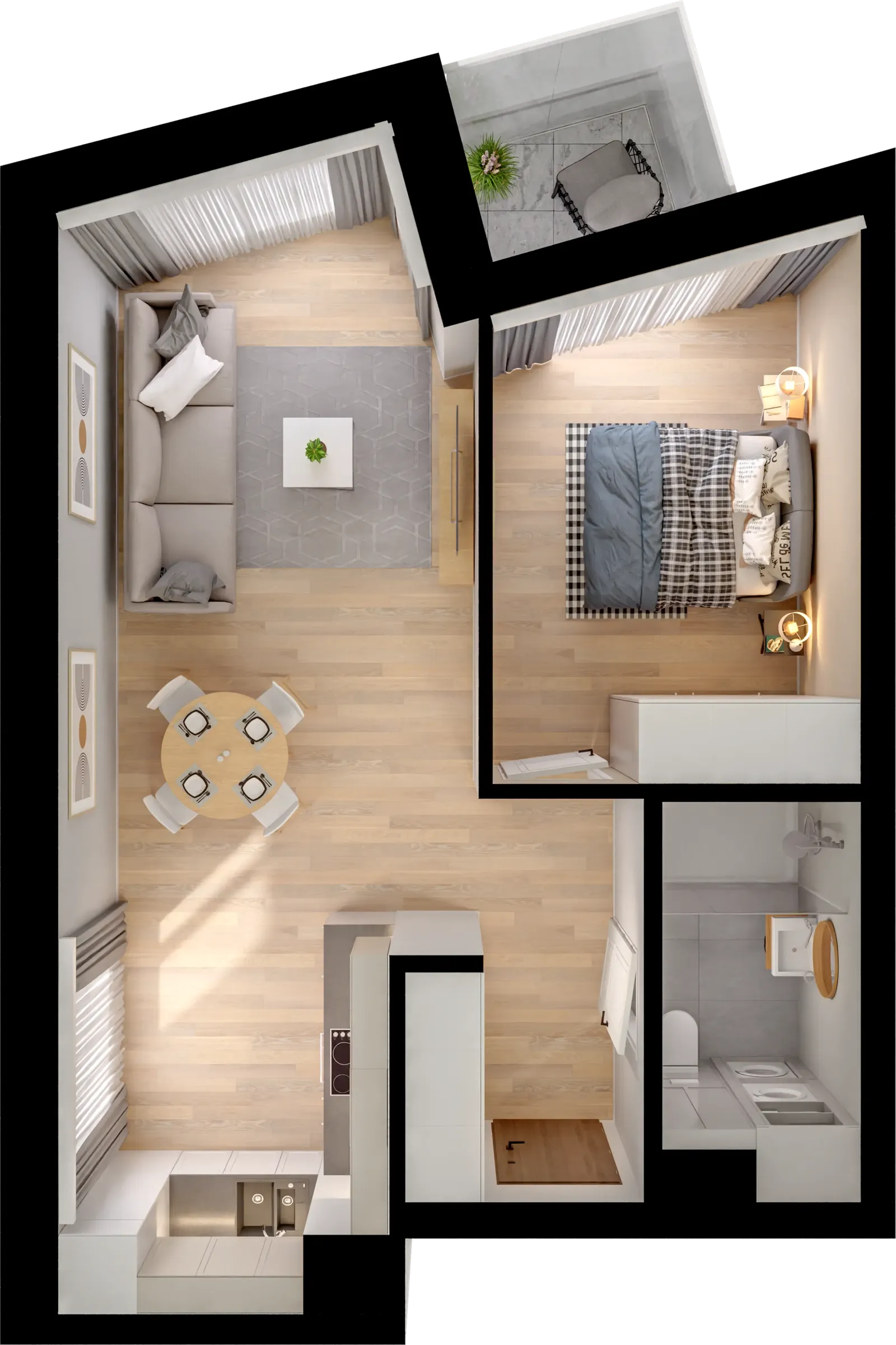 Floor plan: Apartment no. J1.A.03.05