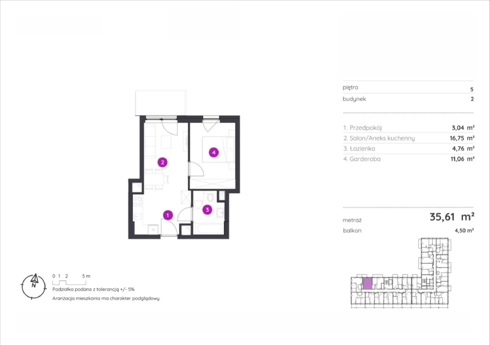 Floor plan: Apartment no. 2.A.5.10