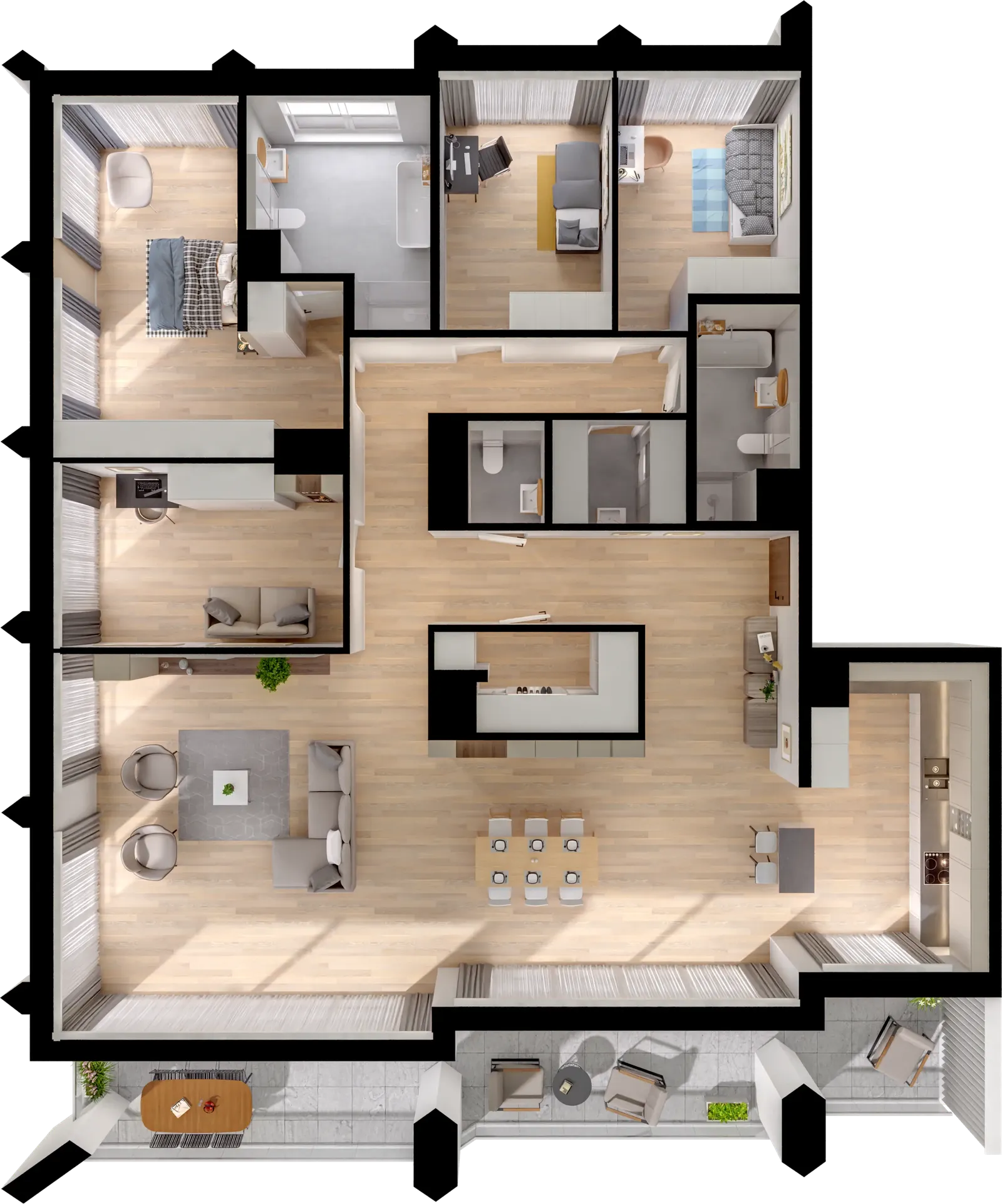 Floor plan: Apartment no. I3.E.13.01