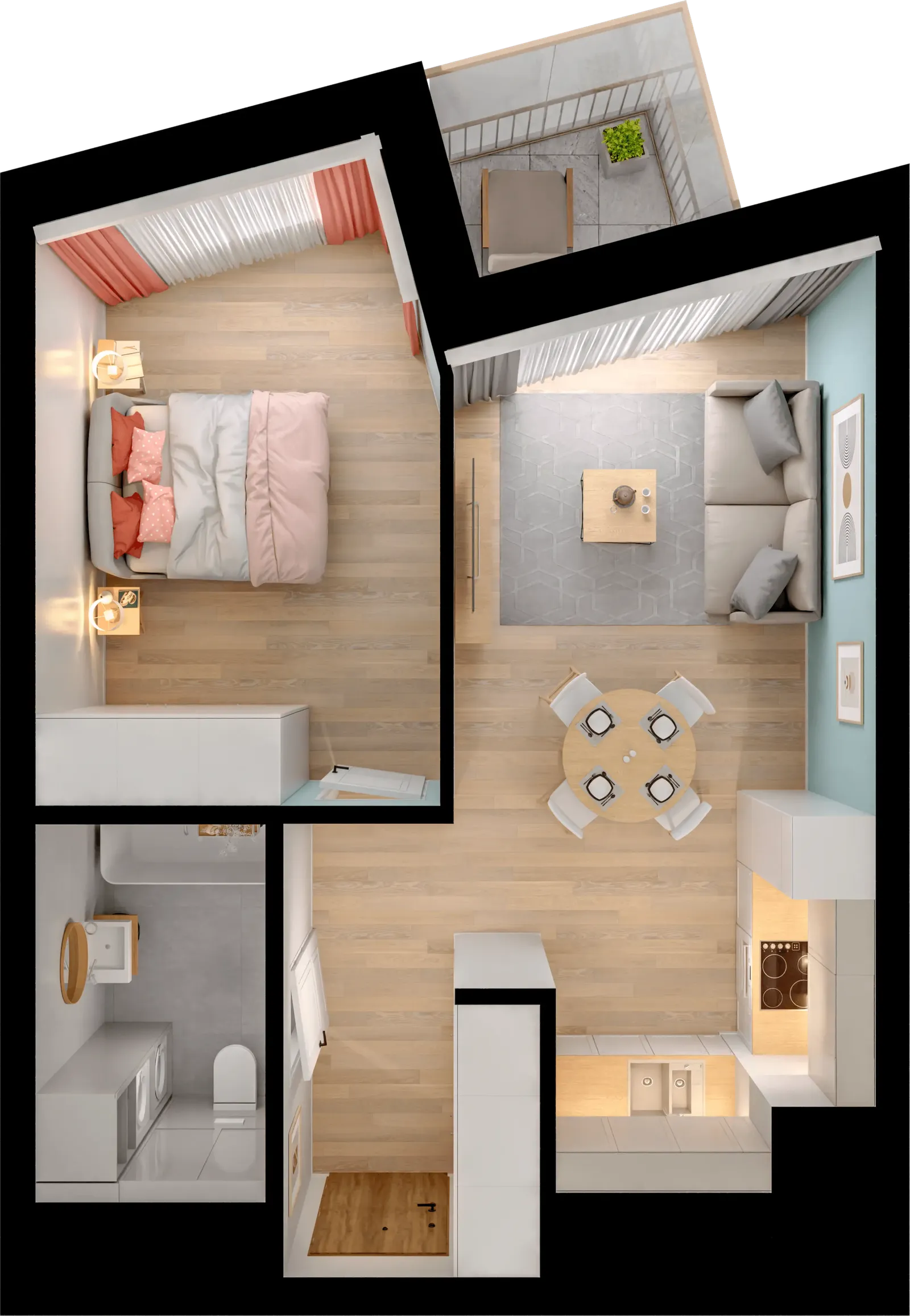 Floor plan: Apartment no. K1.A.05.11
