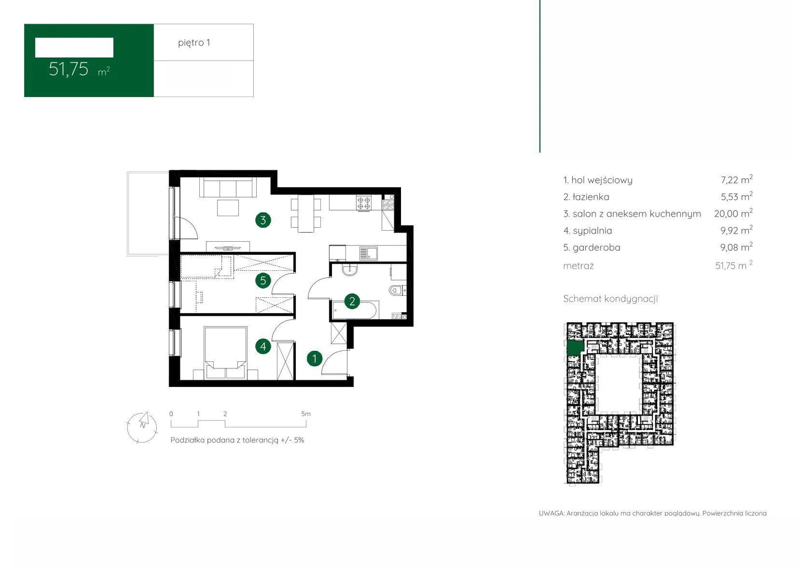 Floor plan: Apartment no. 1.D.1.05