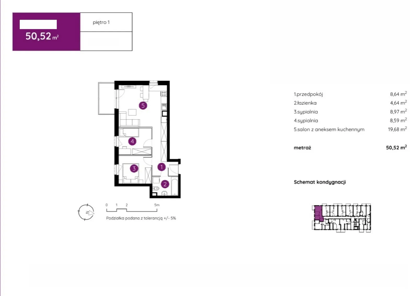 Floor plan: Apartment no. 2.A.1.04