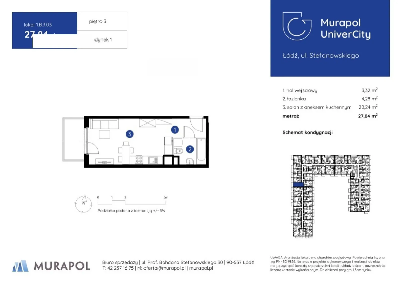 Floor plan: Apartment no. 1.B.3.03