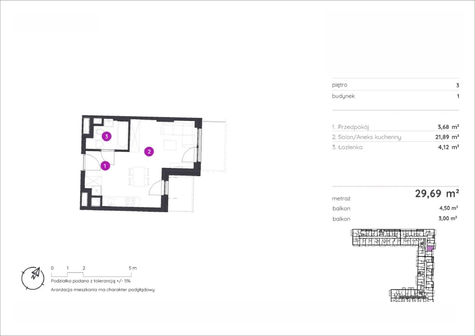 Floor plan: Apartment no. 1.B.3.10