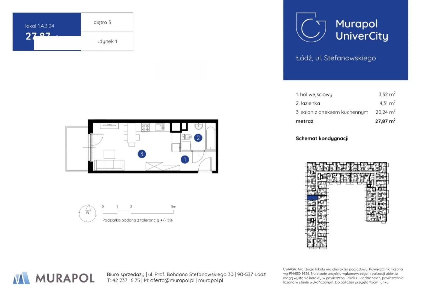 Floor plan: Apartment no. 1.A.3.04
