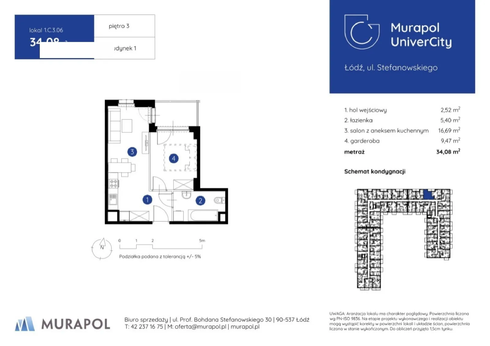 Floor plan: Apartment no. 1.C.3.06
