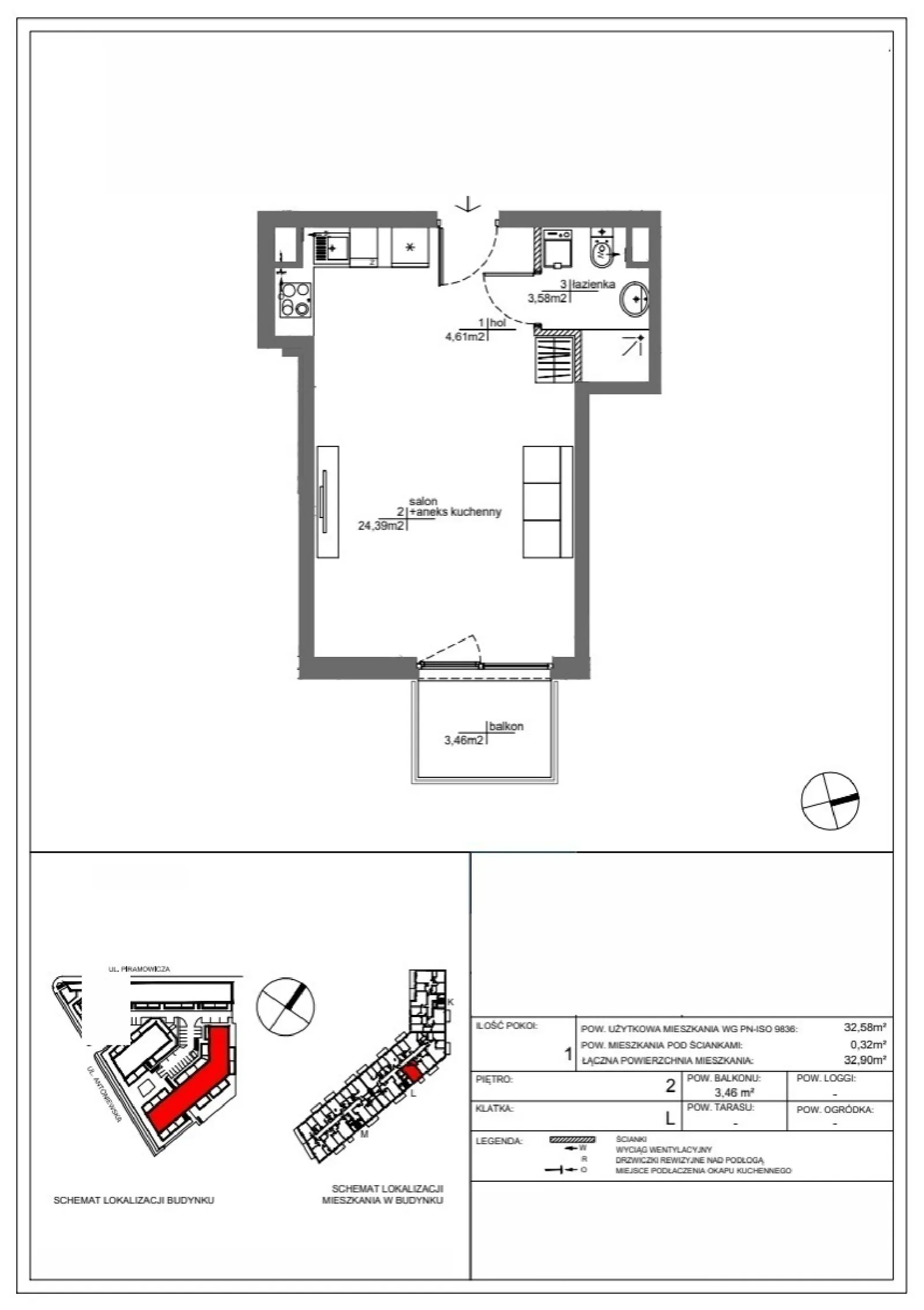 Floor plan: Apartment no. RM/1B/L/2/7
