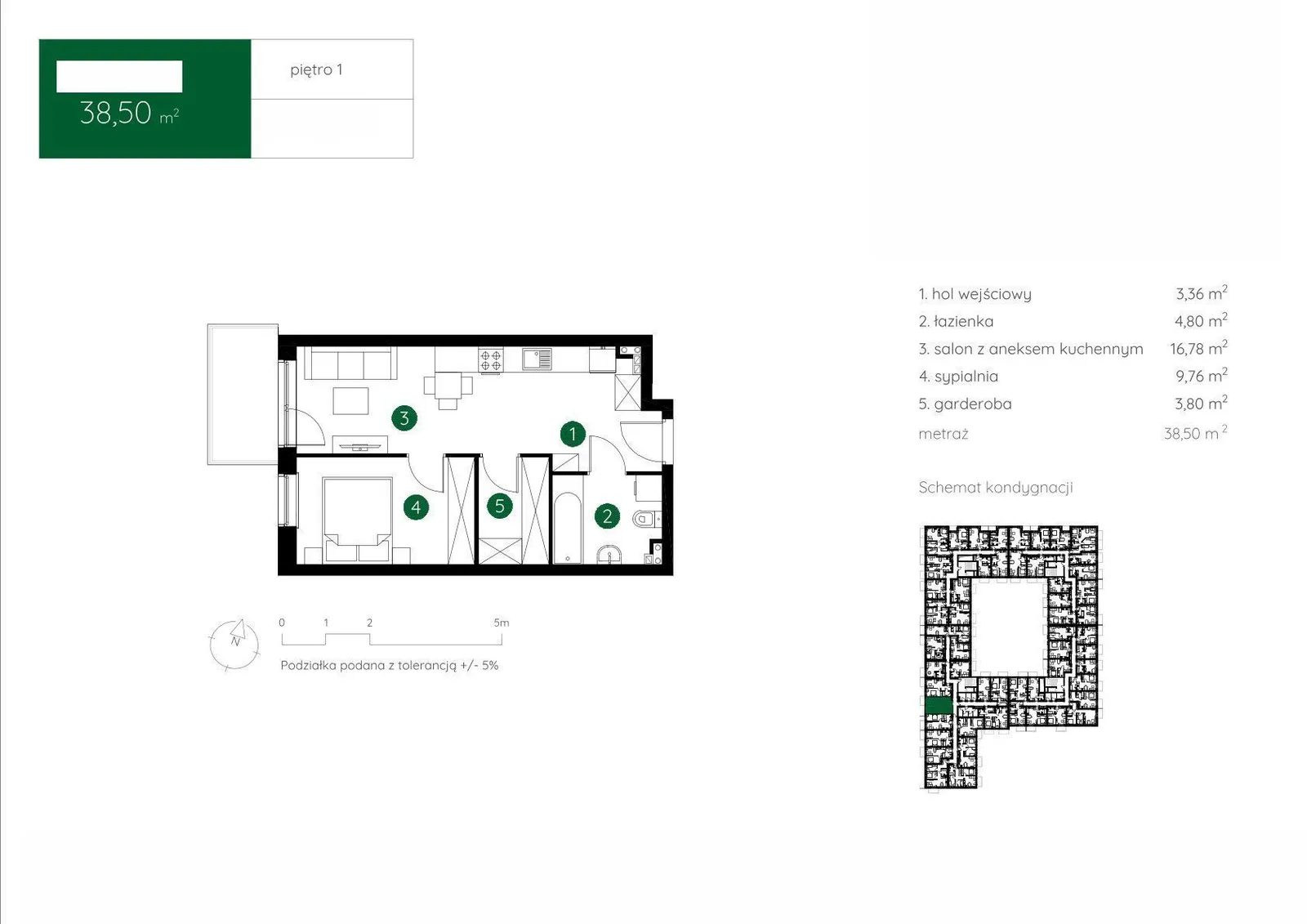 Floor plan: Apartment no. 1.A.1.11