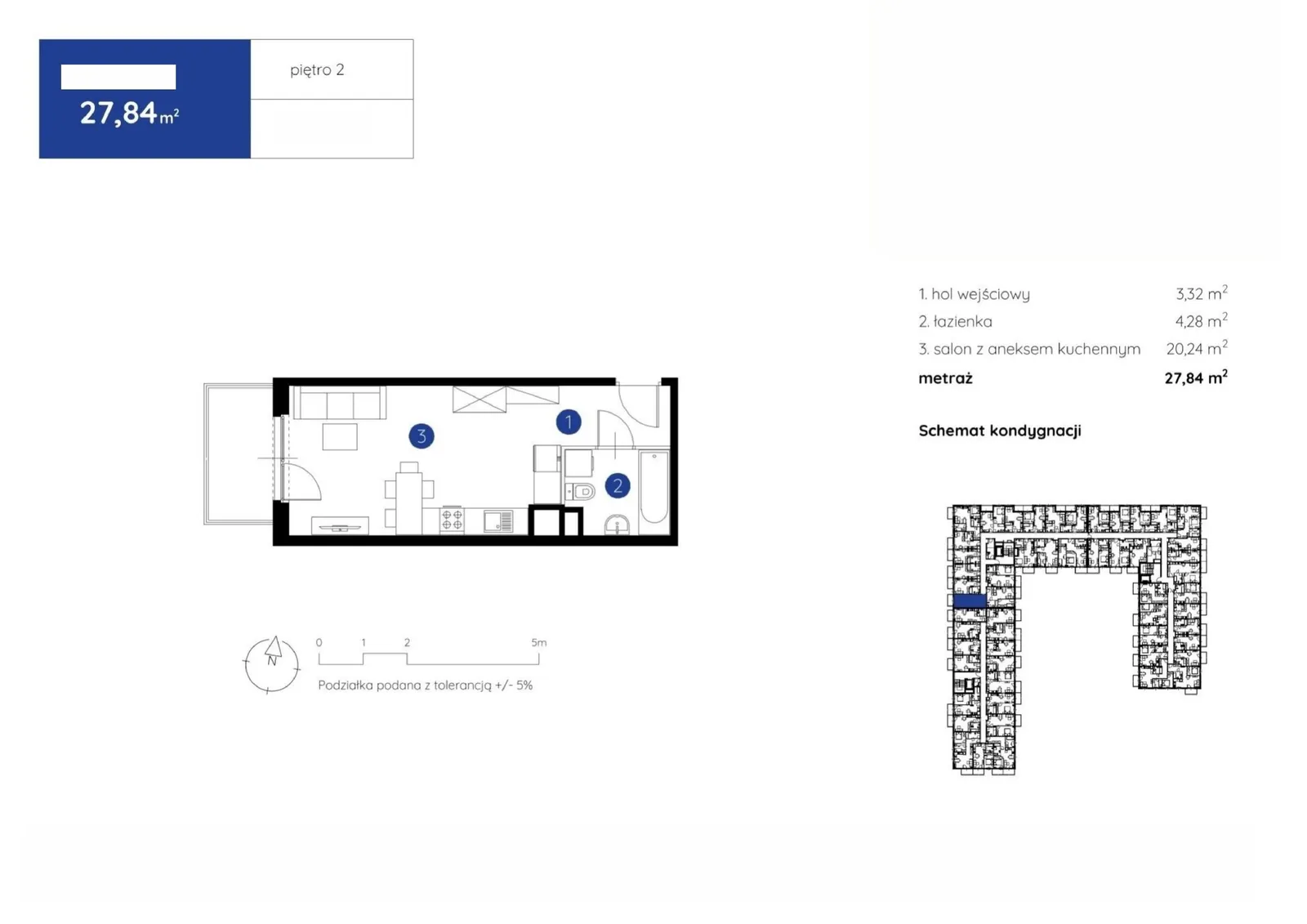 Floor plan: Apartment no. 1.B.2.03