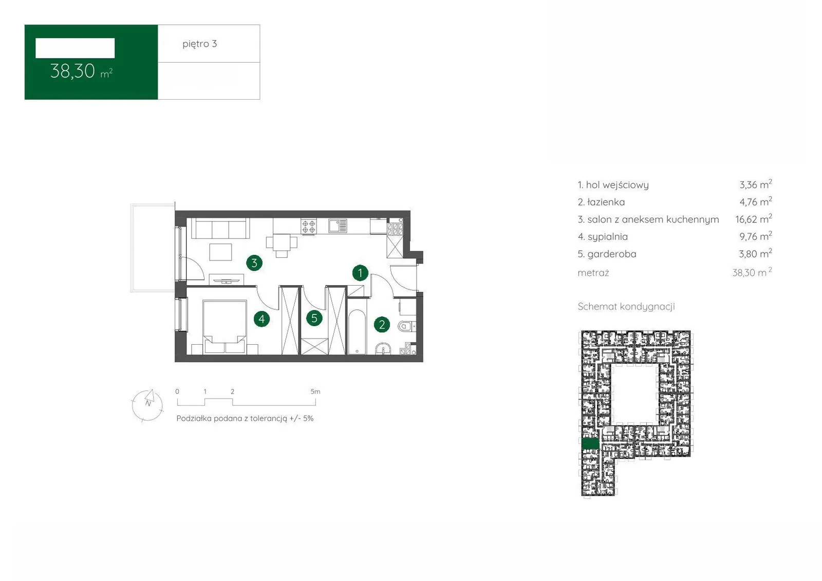 Floor plan: Apartment no. 1.A.3.11