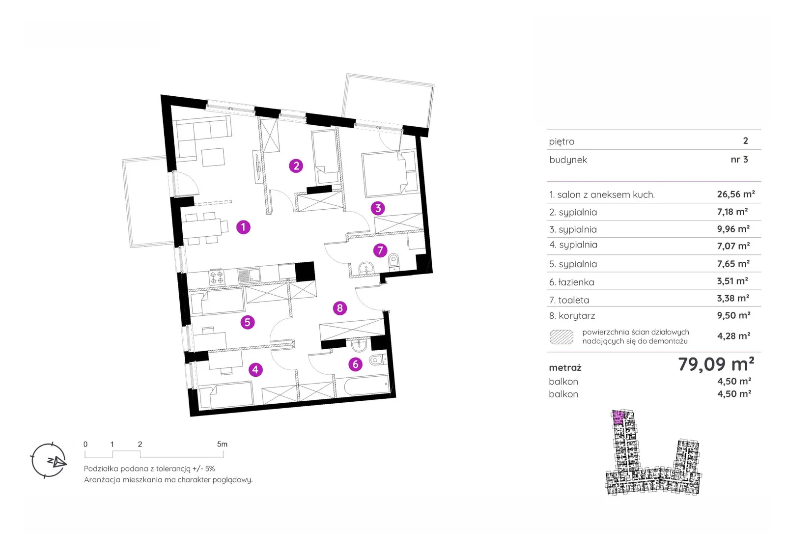 Floor plan: Apartment no. 3.C.2.09