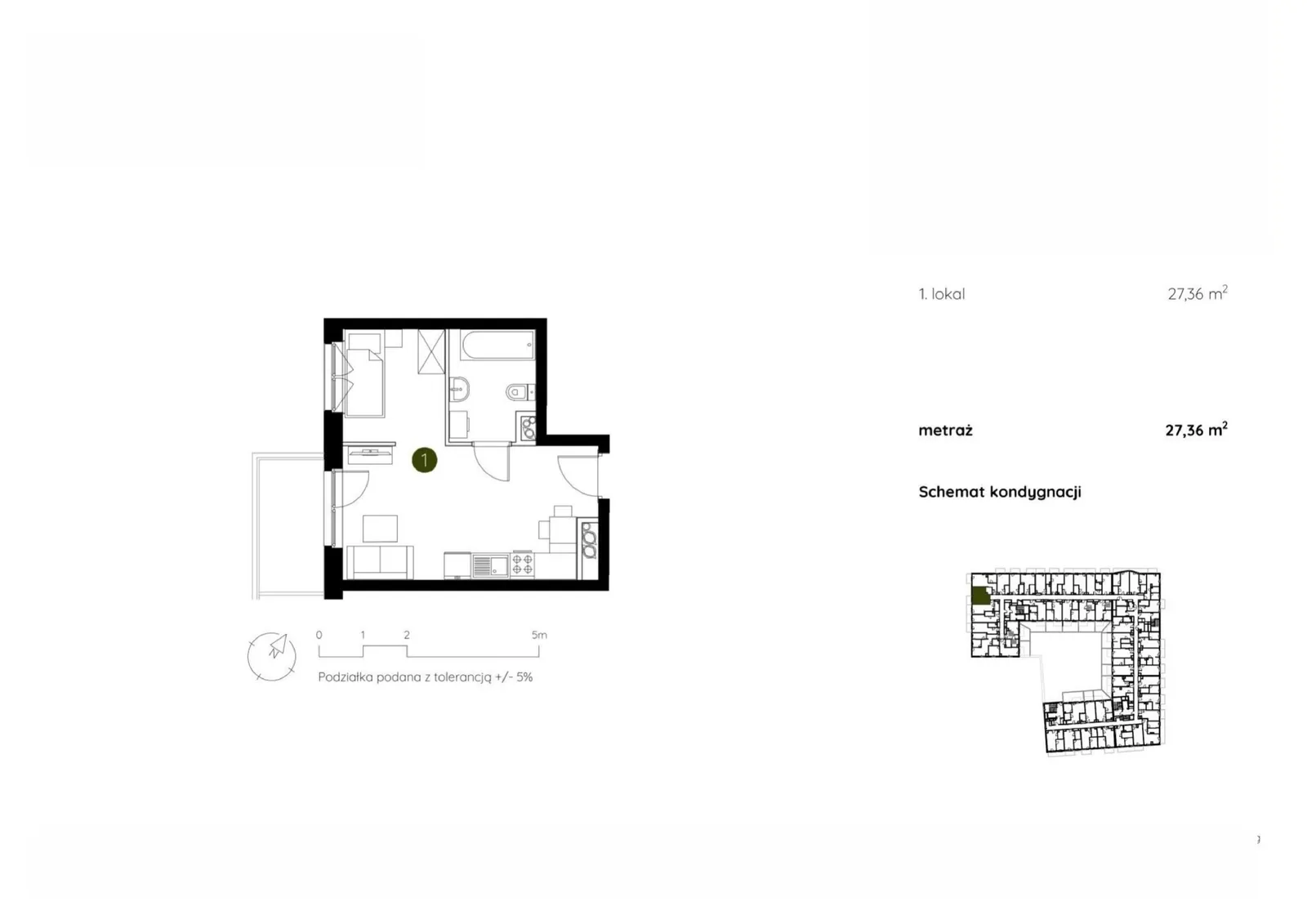 Floor plan: Apartment no. 2.D.1.07