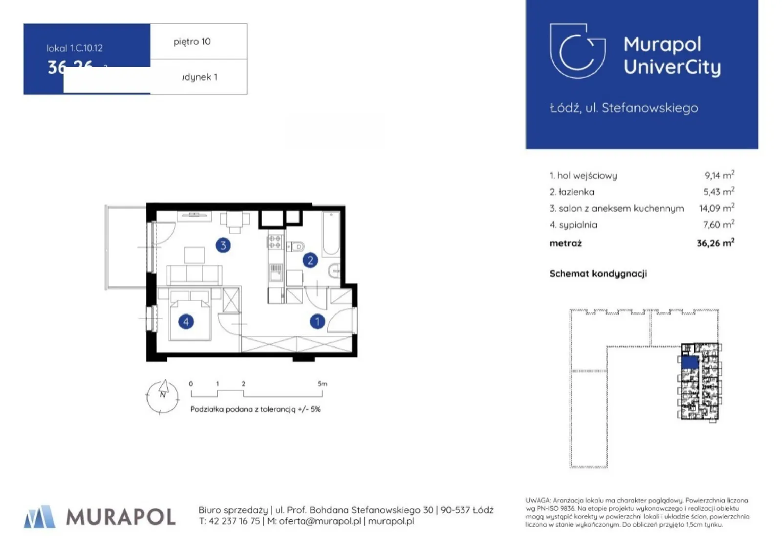 Floor plan: Apartment no. 1.C.10.12