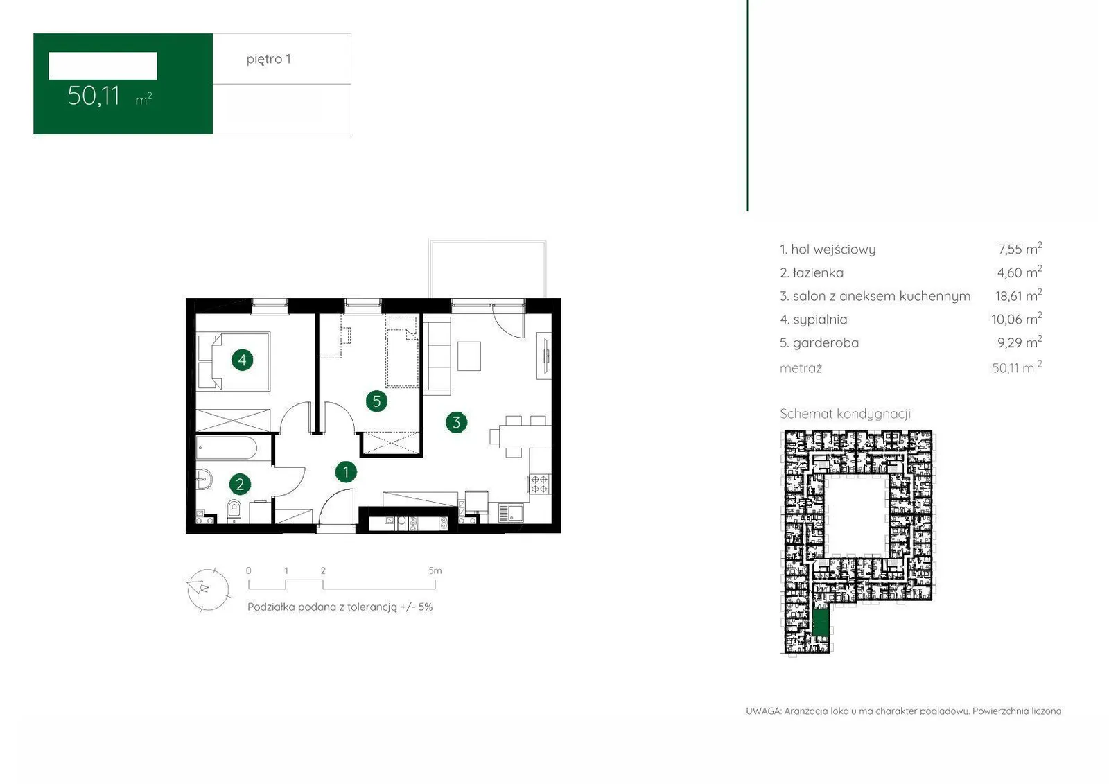 Floor plan: Apartment no. 1.A.1.05