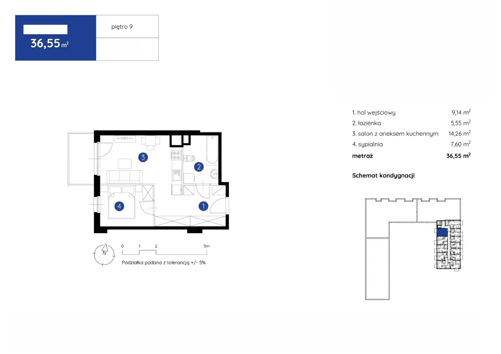 Floor plan: Apartment no. 1.C.9.12