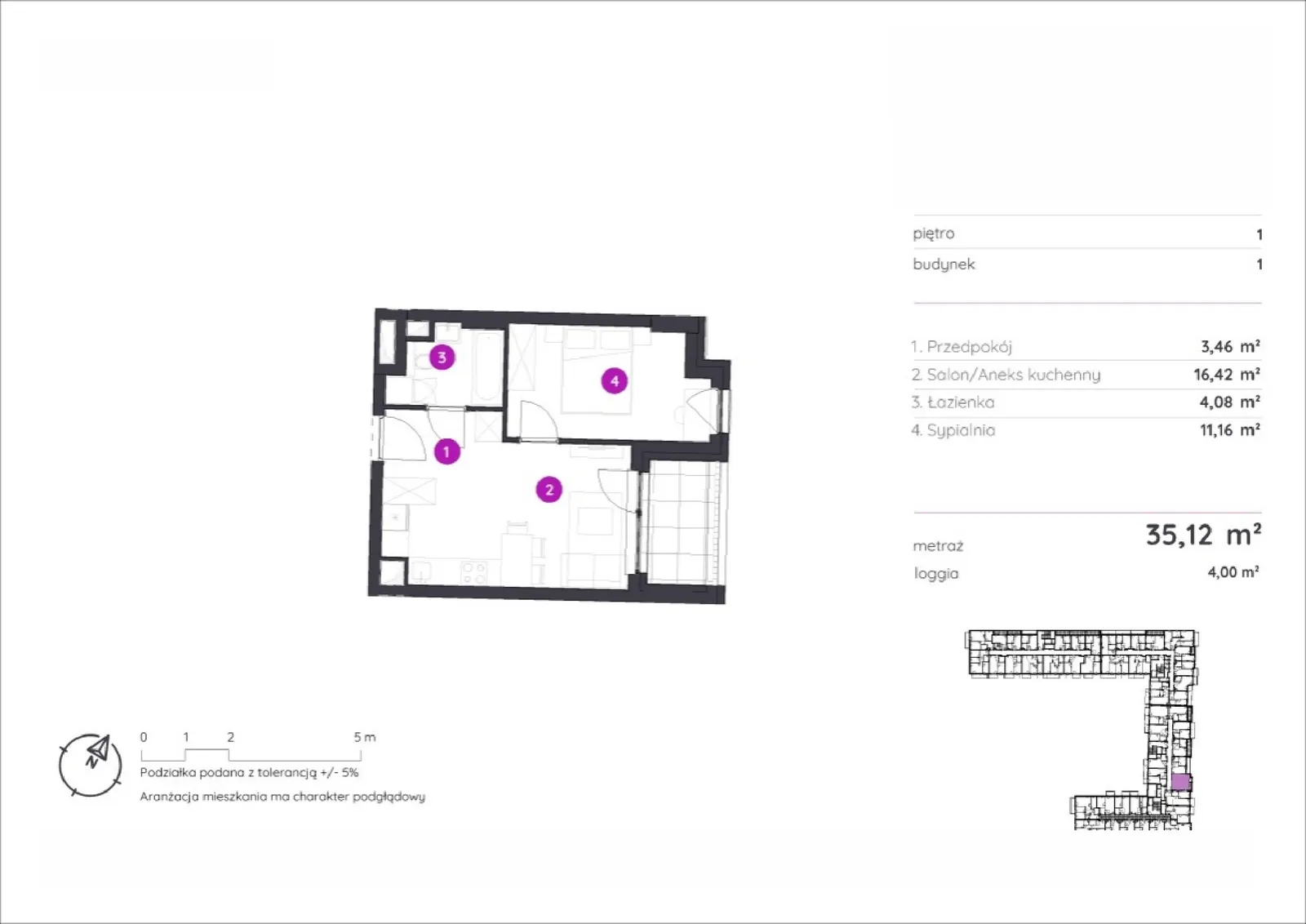 Floor plan: Apartment no. 1.C.1.07