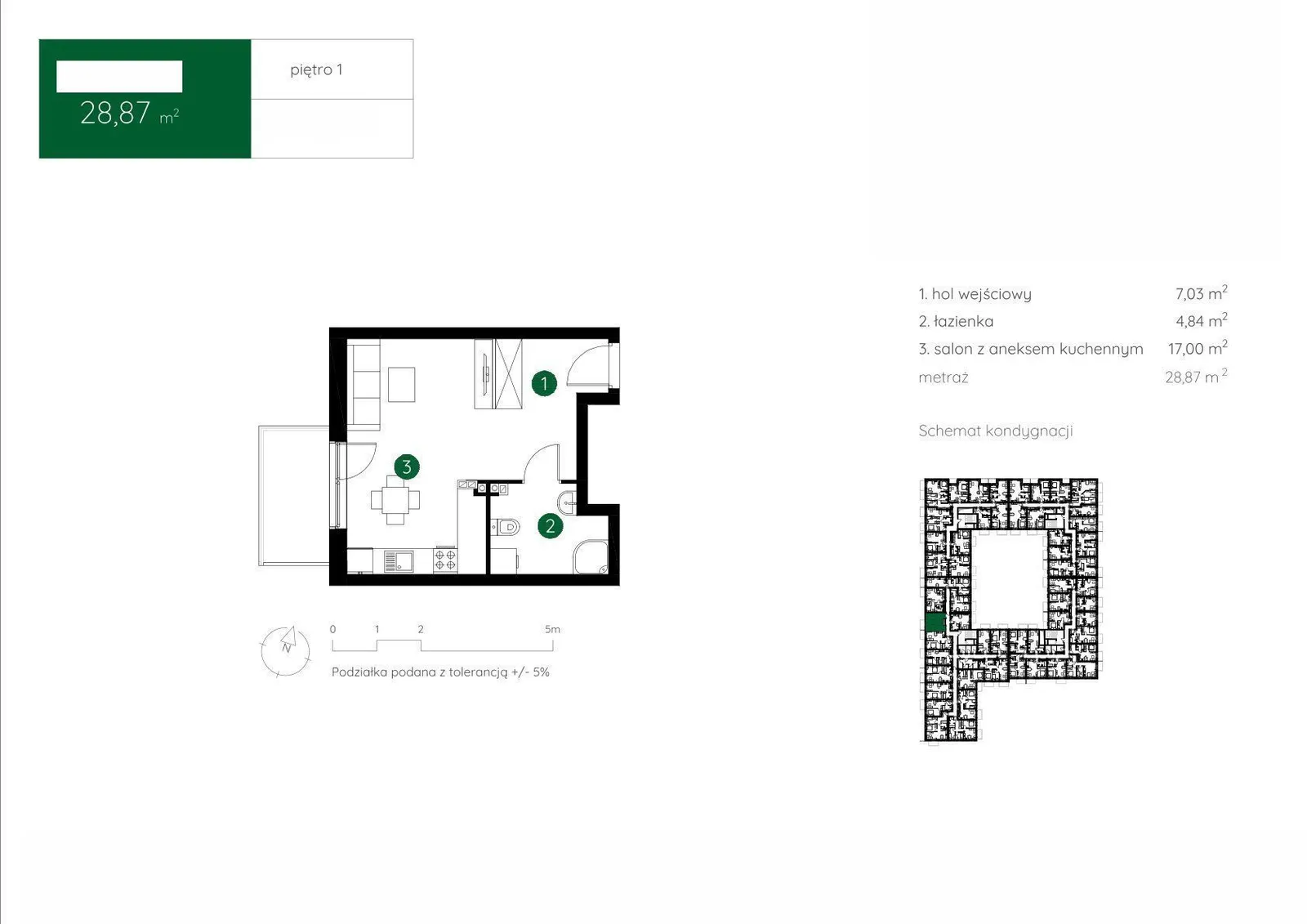 Floor plan: Apartment no. 1.A.1.13