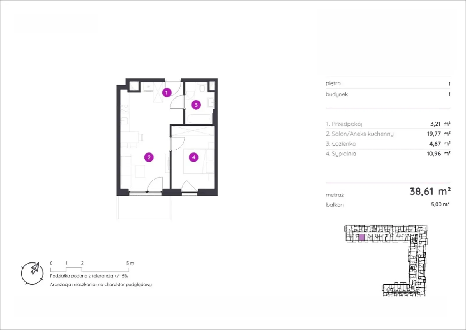 Floor plan: Apartment no. 1.A.1.08
