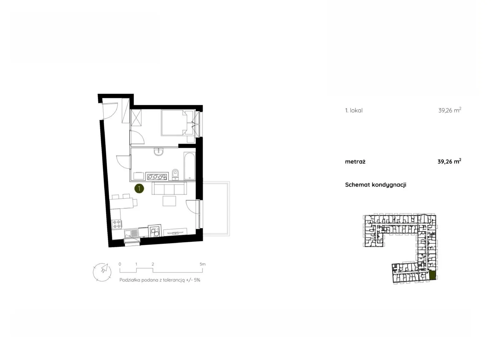 Floor plan: Apartment no. 2.B.3.09