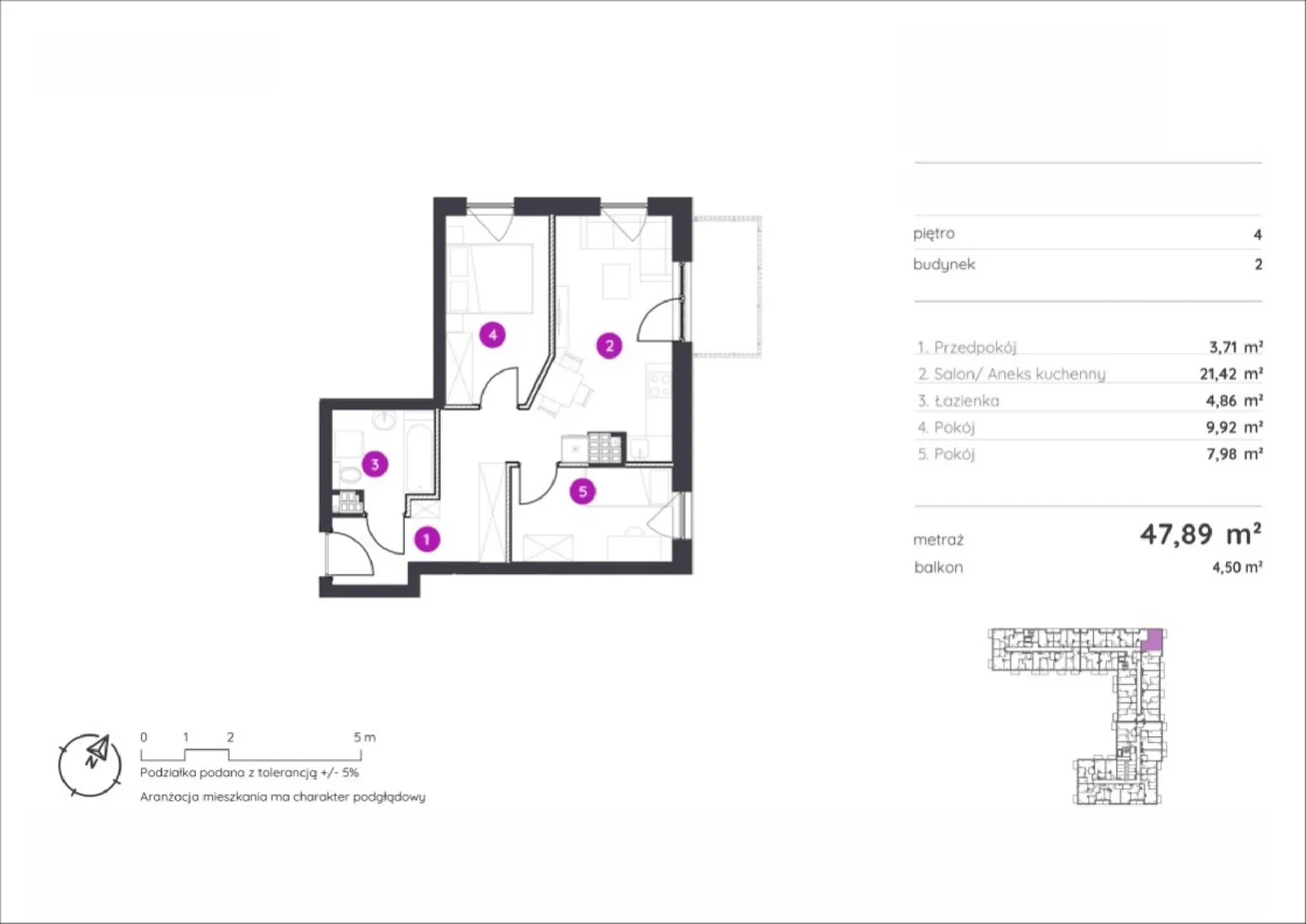 Floor plan: Apartment no. 2.B.4.08