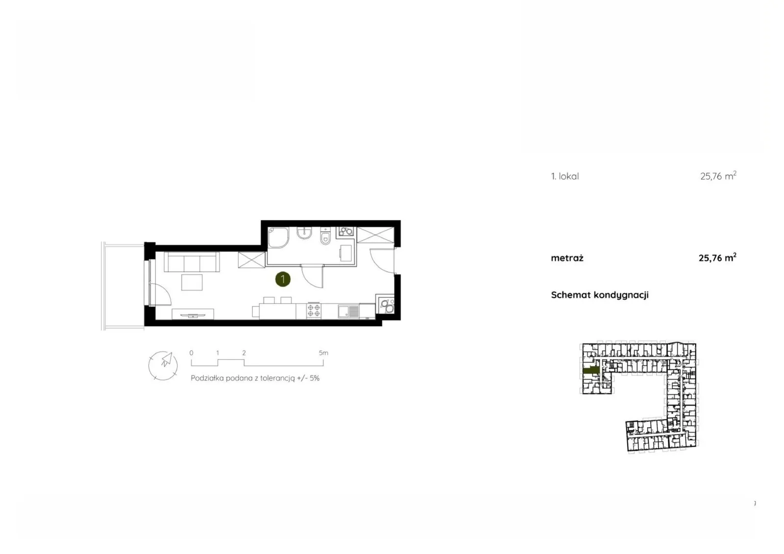 Floor plan: Apartment no. 2.D.2.05
