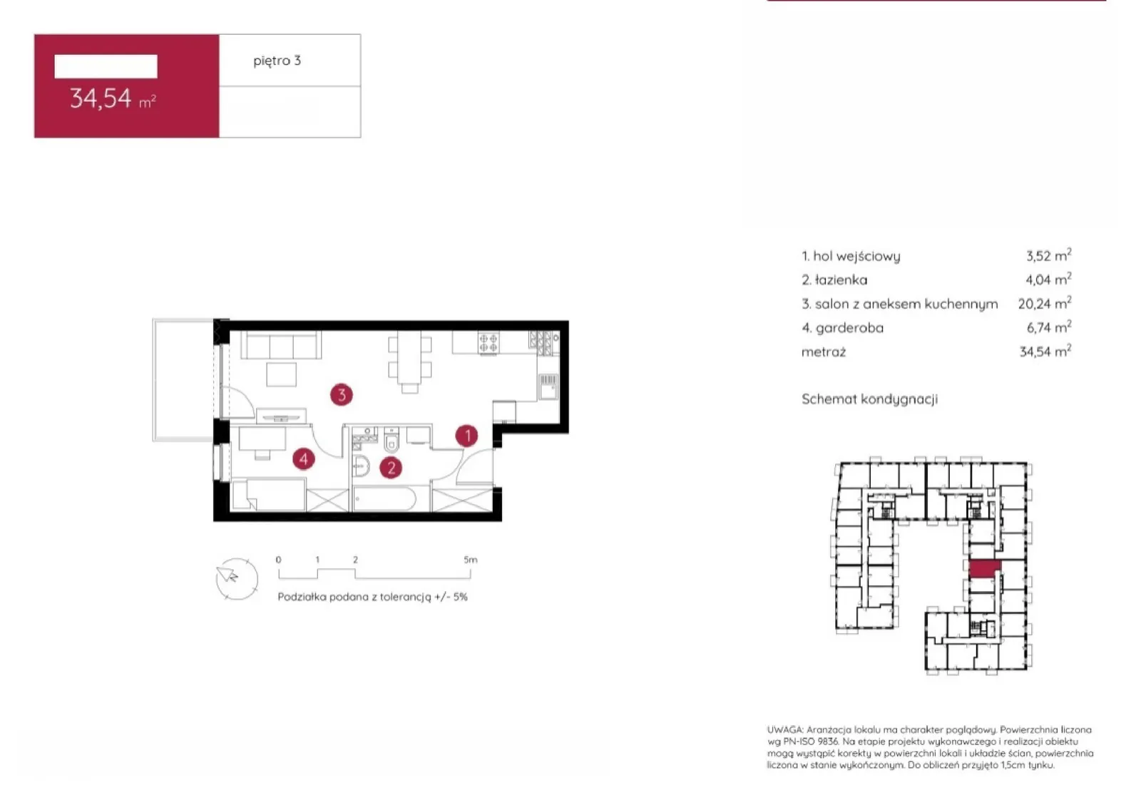 Floor plan: Apartment no. 1.A.3.03