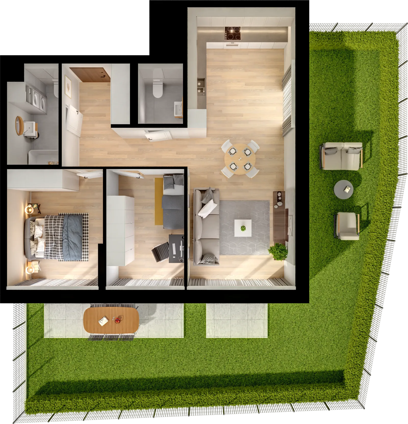 Floor plan: Apartment no. I1.A.00.01