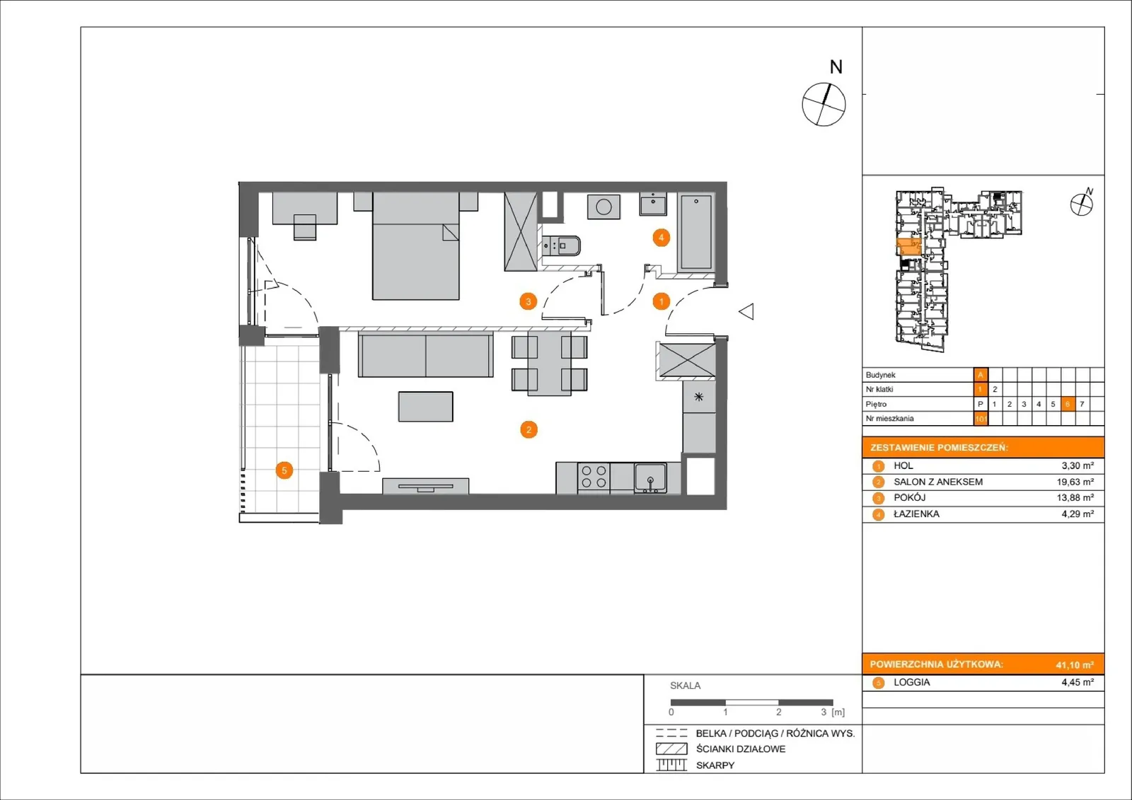 Floor plan: Apartment no. A101