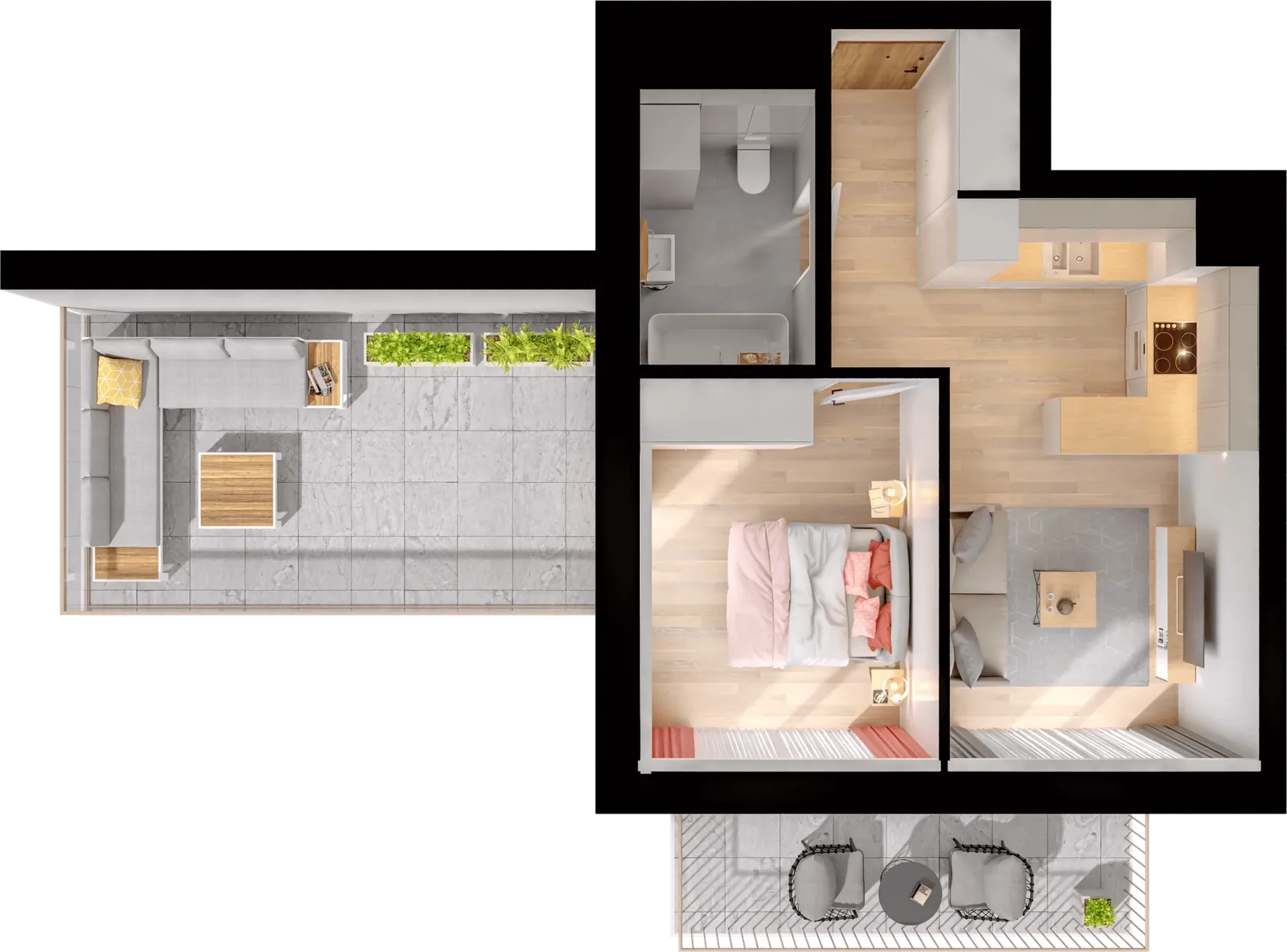Floor plan: Apartment no. K1.A.06.04