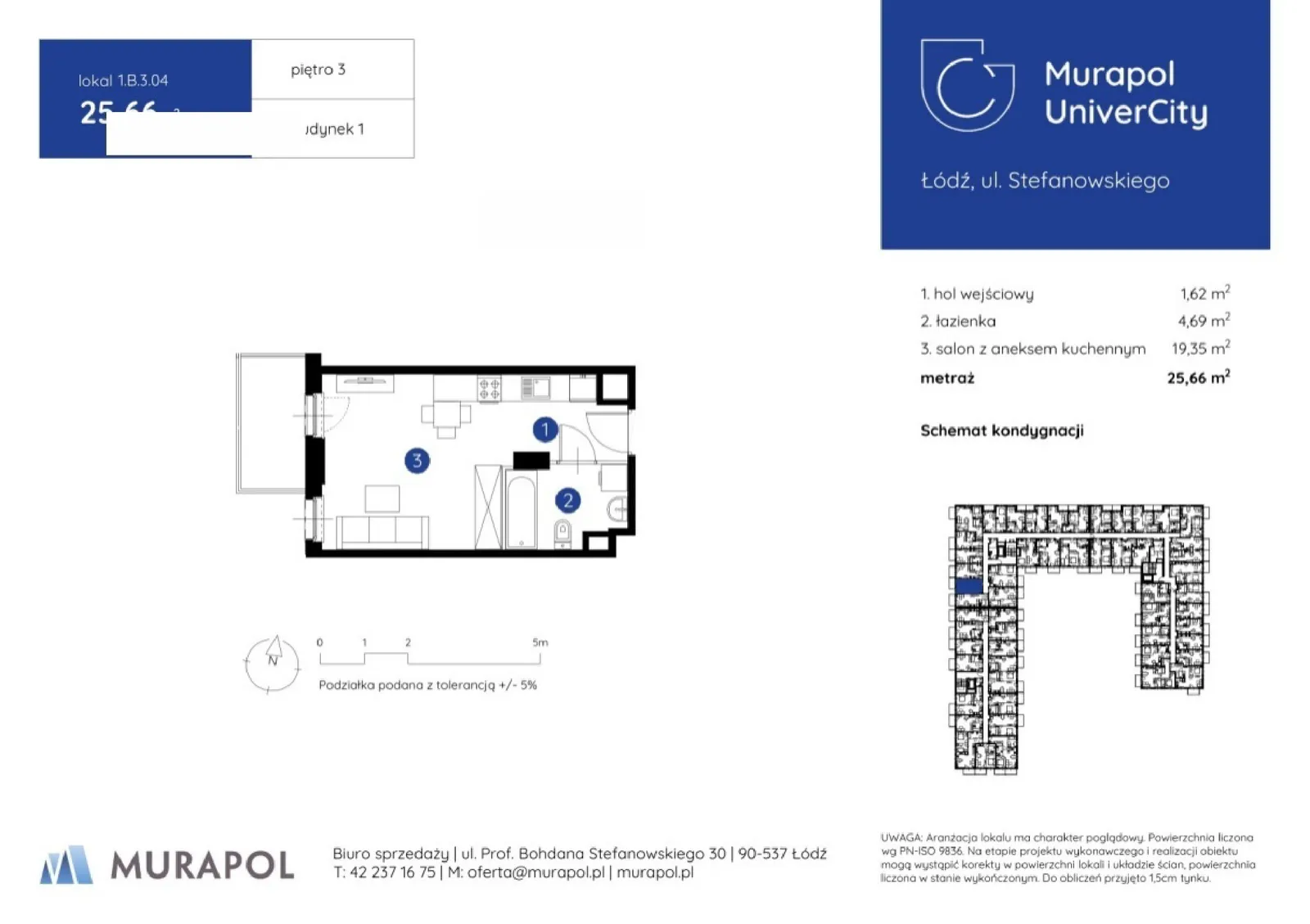 Floor plan: Apartment no. 1.B.3.04