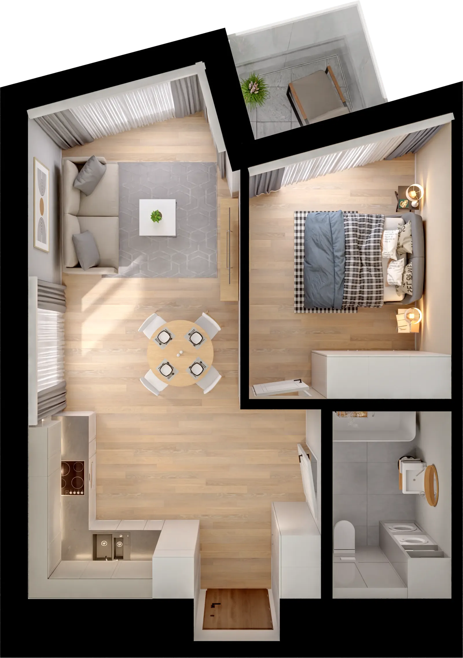 Floor plan: Apartment no. J1.A.07.03