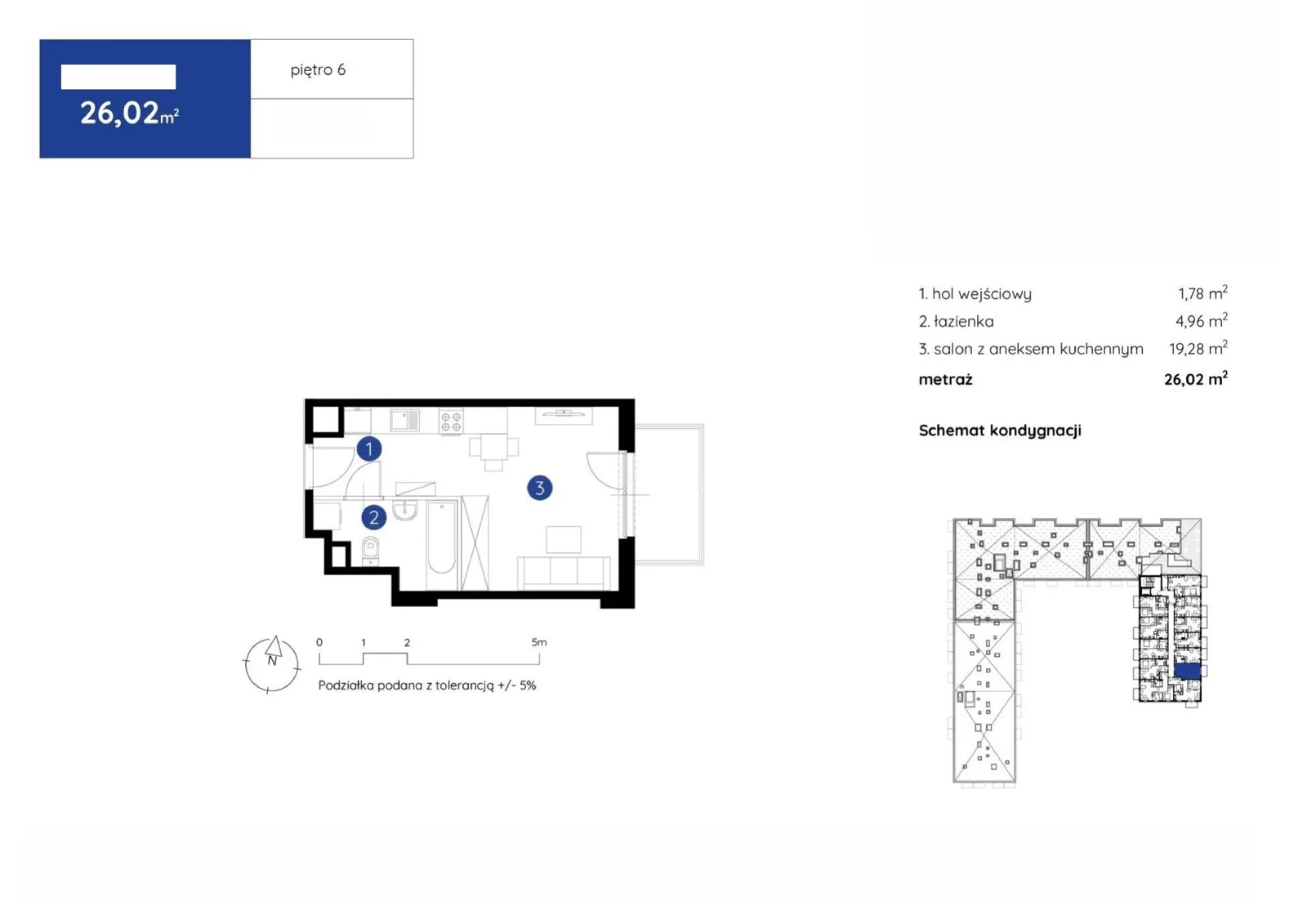 Floor plan: Apartment no. 1.C.6.06