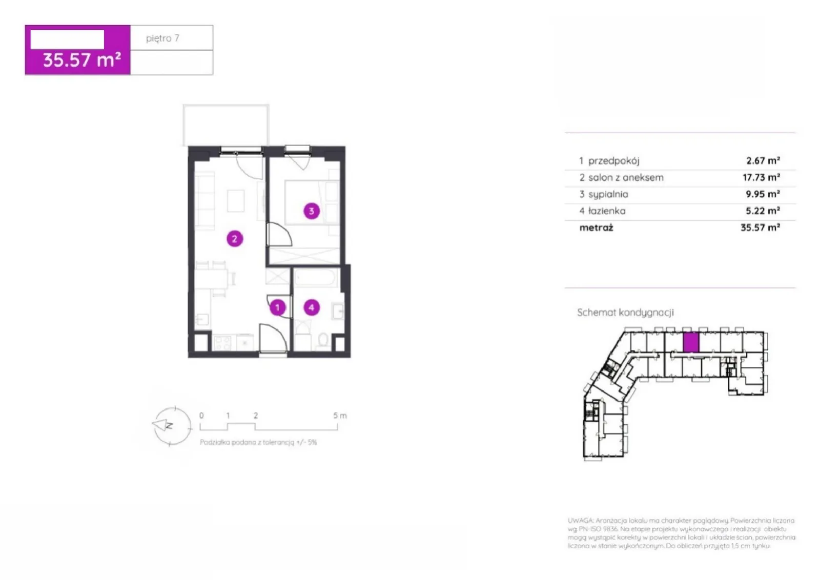 Floor plan: Apartment no. 2.C.7.05