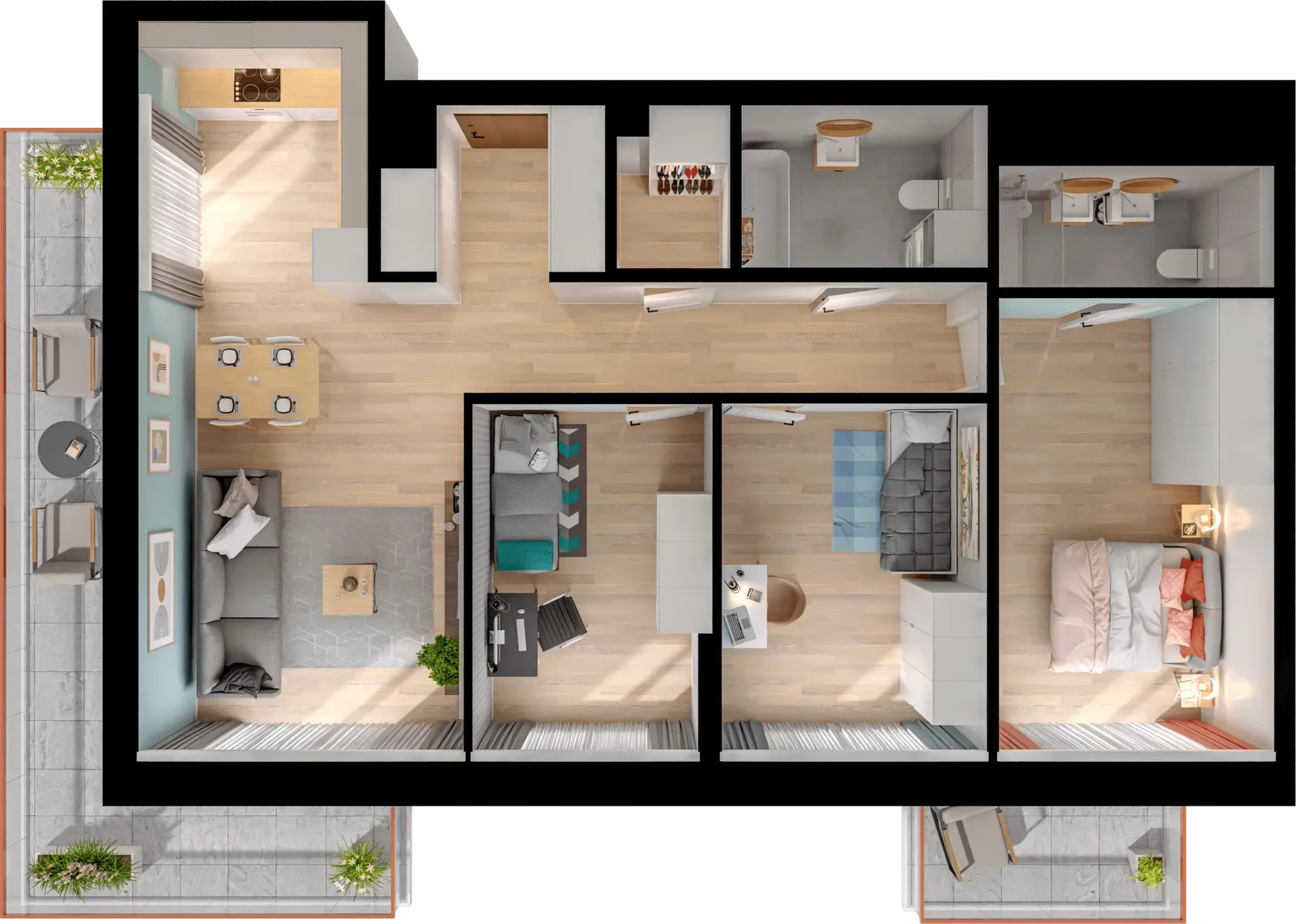 Floor plan: Apartment no. L1.A.01.03
