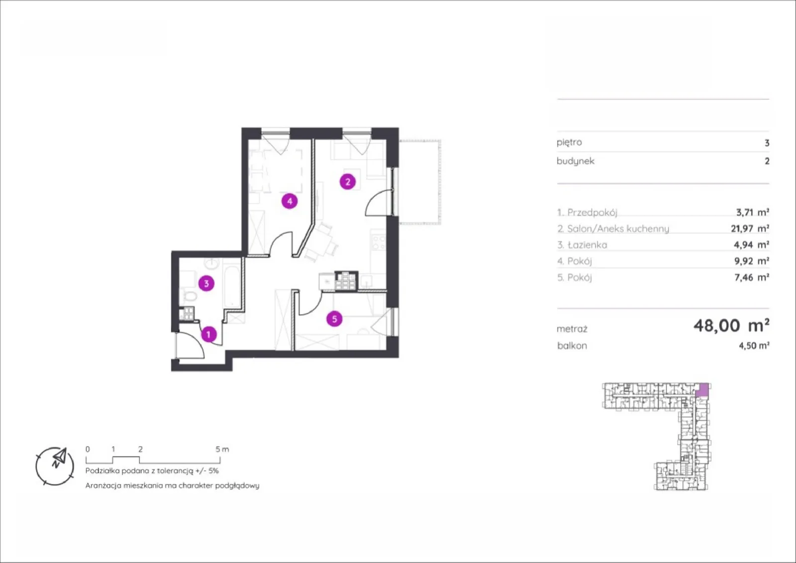 Floor plan: Apartment no. 2.B.3.08