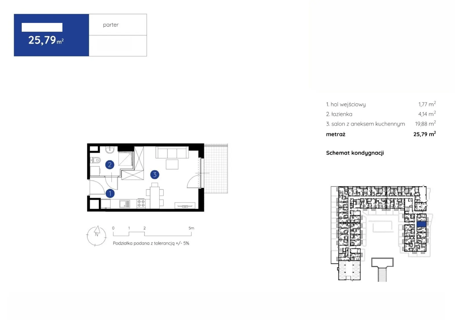 Floor plan: Apartment no. 1.C.0.09