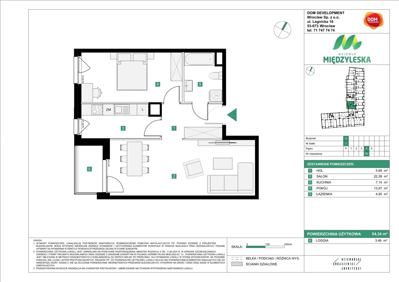 Floor plan: Apartment no. A50