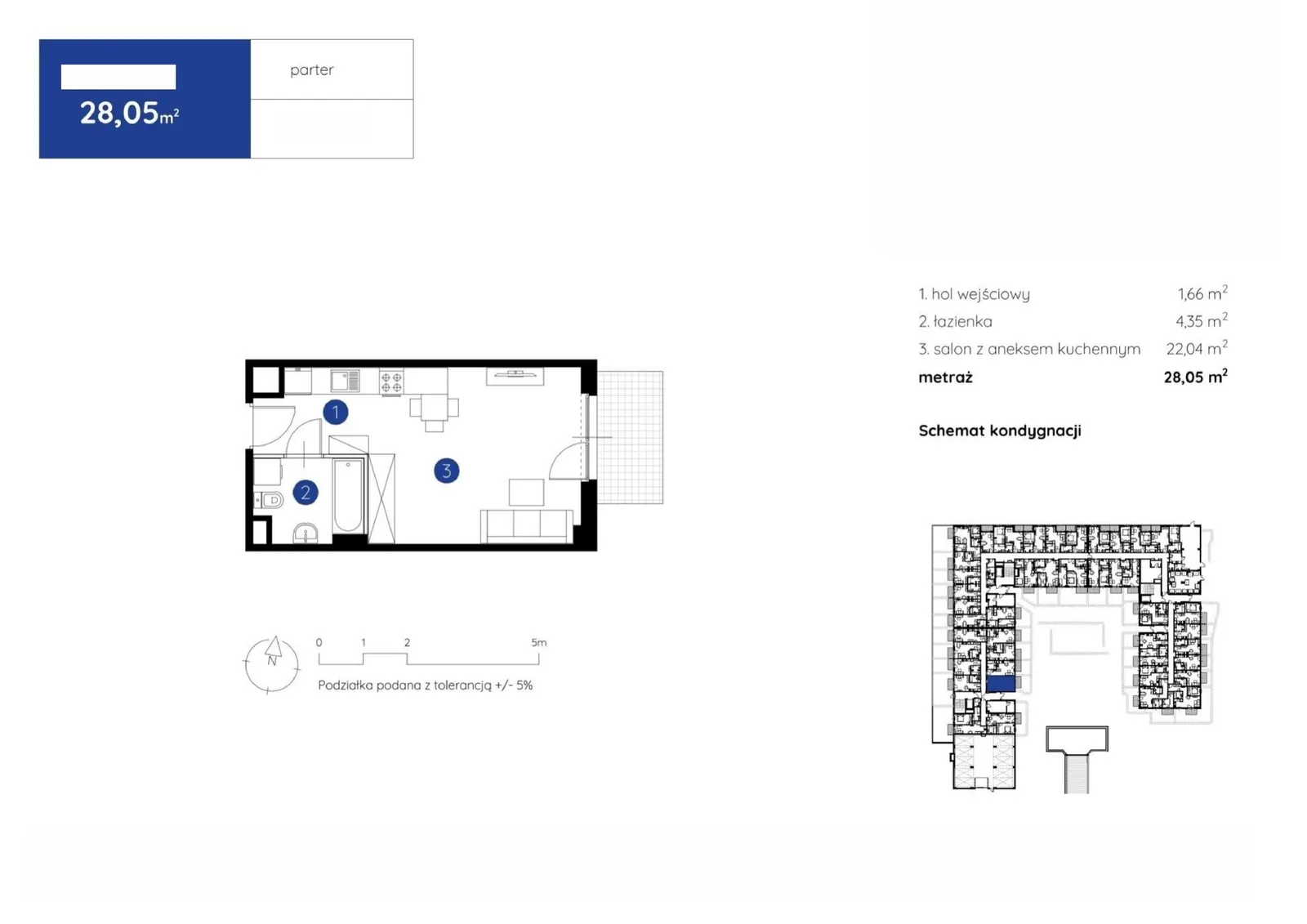 Floor plan: Apartment no. 1.A.0.08