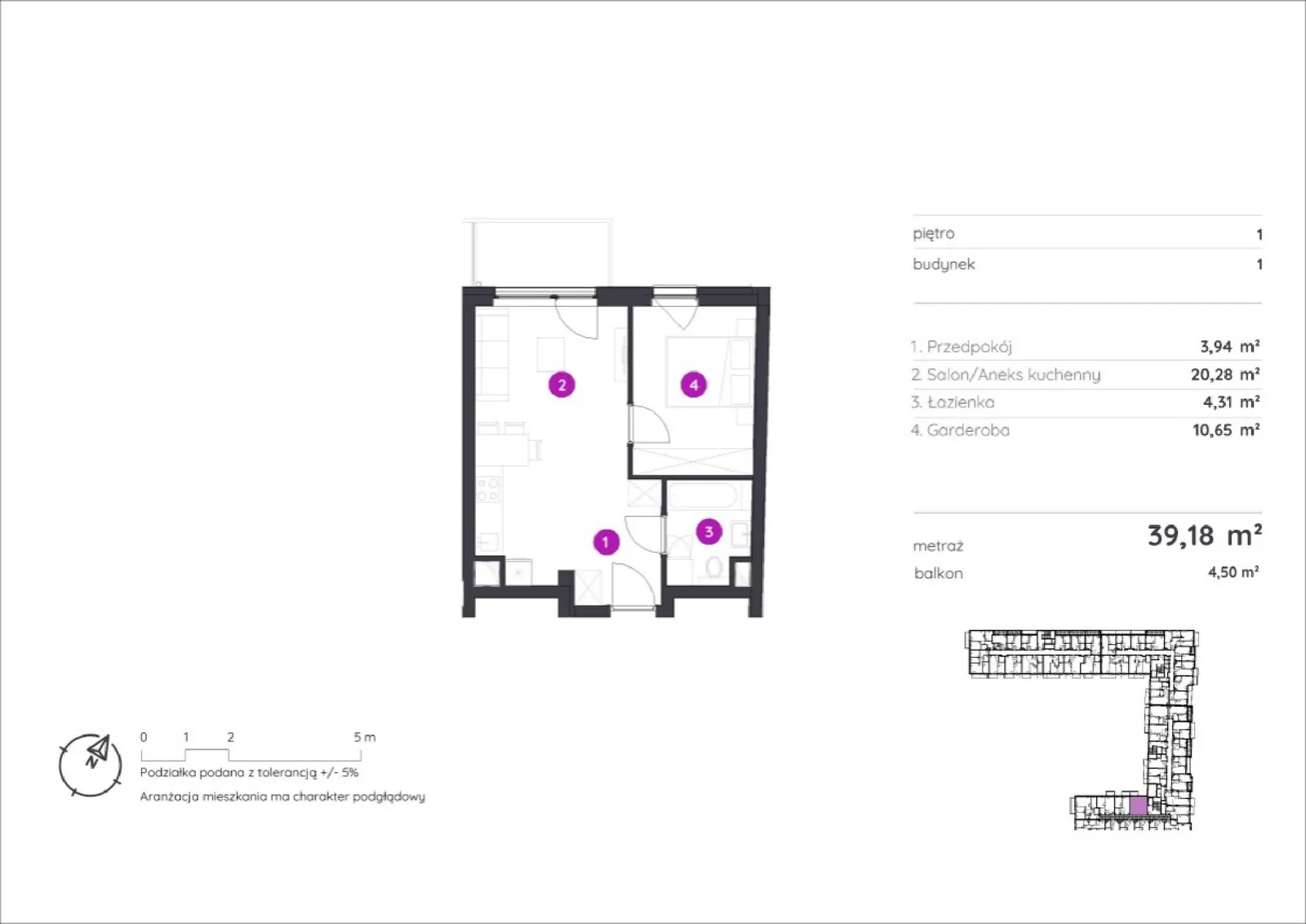 Floor plan: Apartment no. 1.D.1.11
