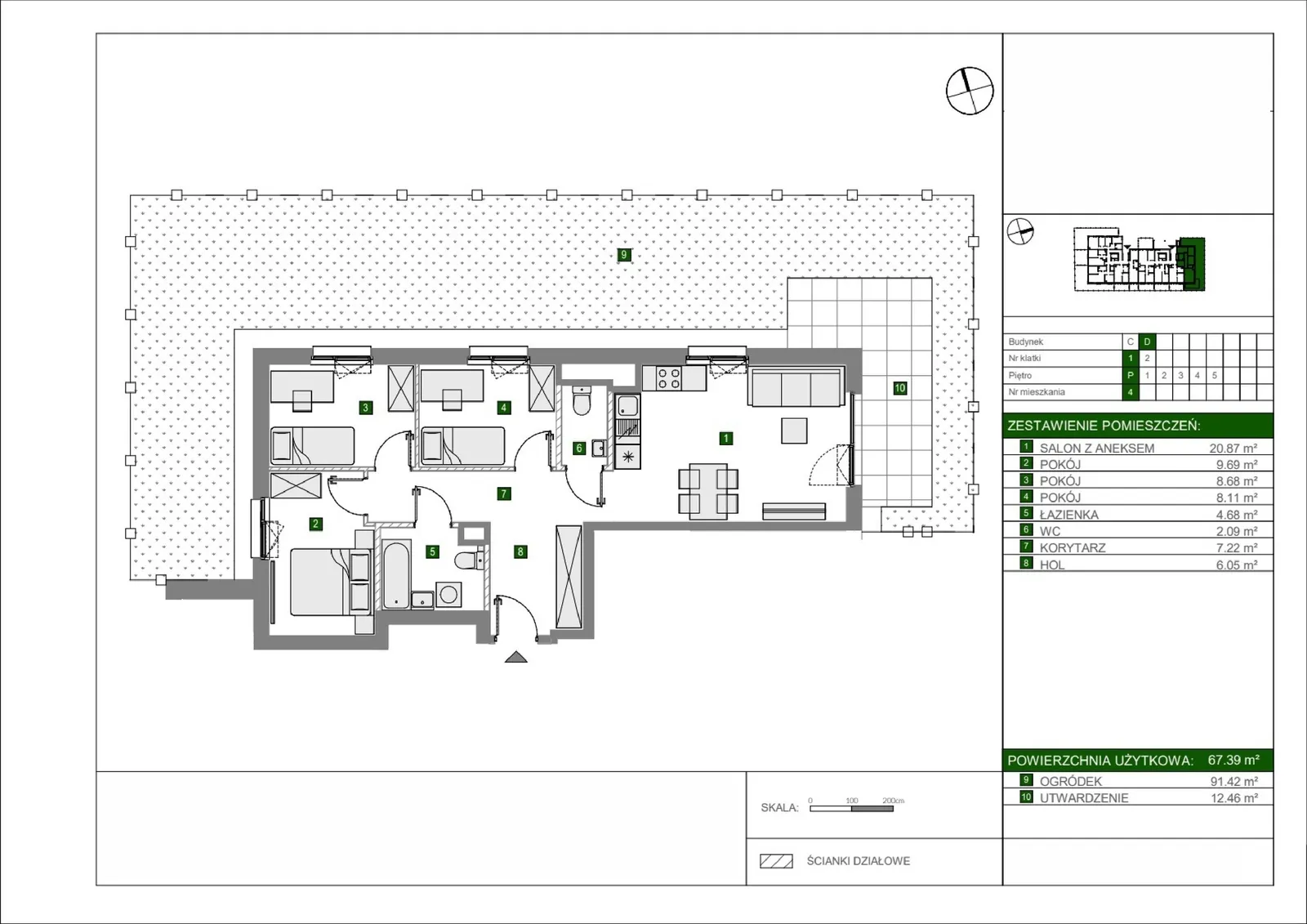 Floor plan: Apartment no. D4