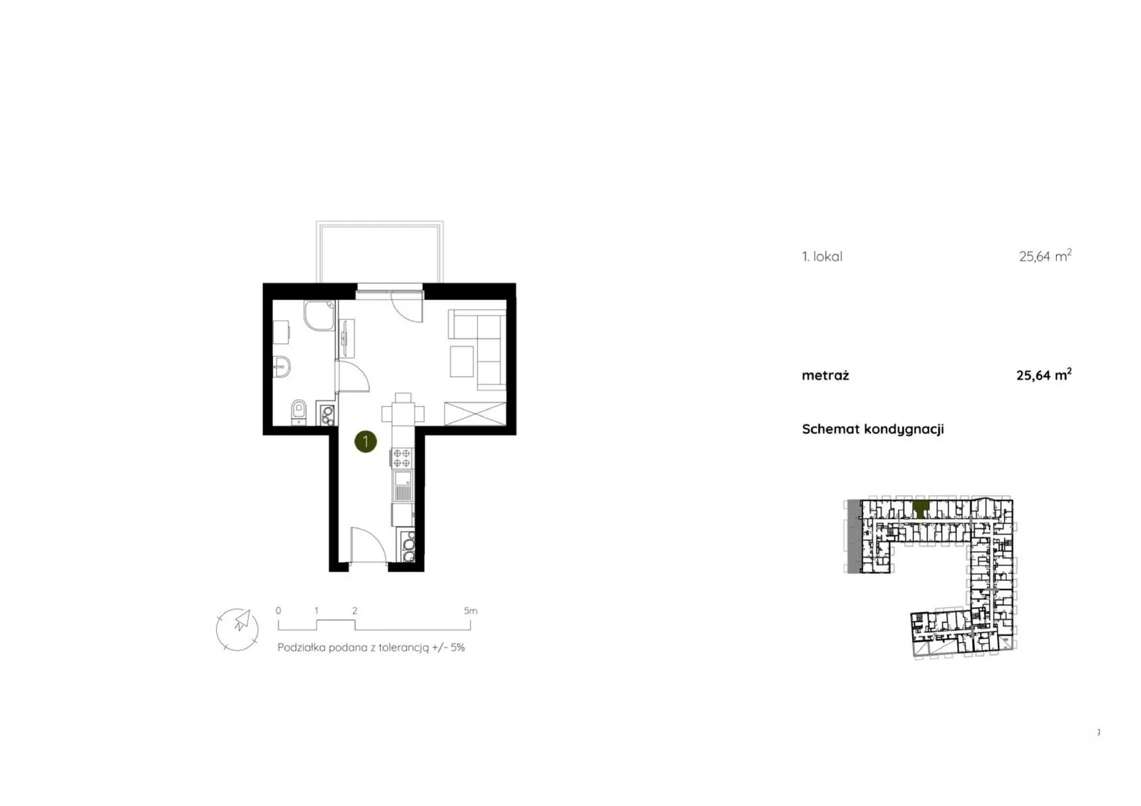 Floor plan: Apartment no. 2.D.6.09