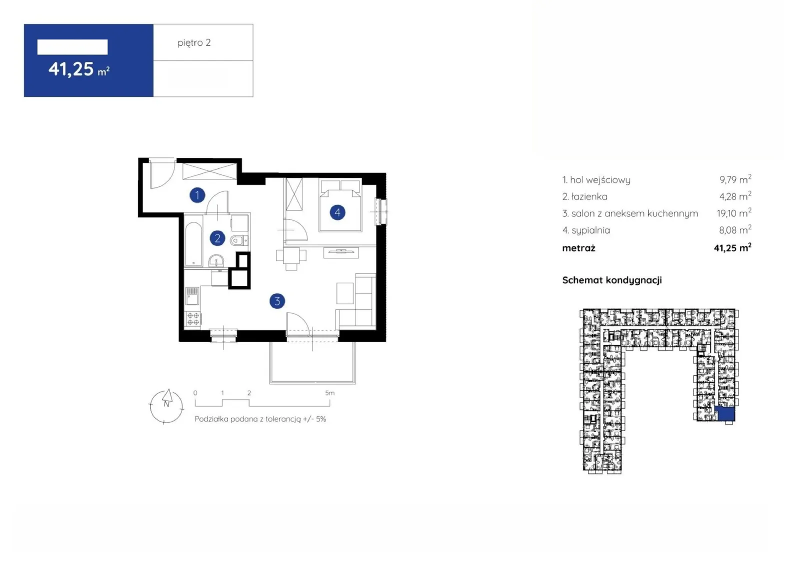 Floor plan: Apartment no. 1.C.2.17