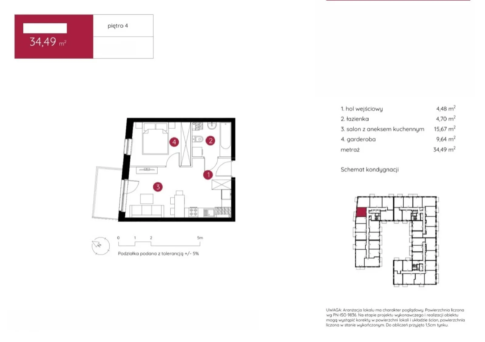 Floor plan: Apartment no. 1.C.4.11