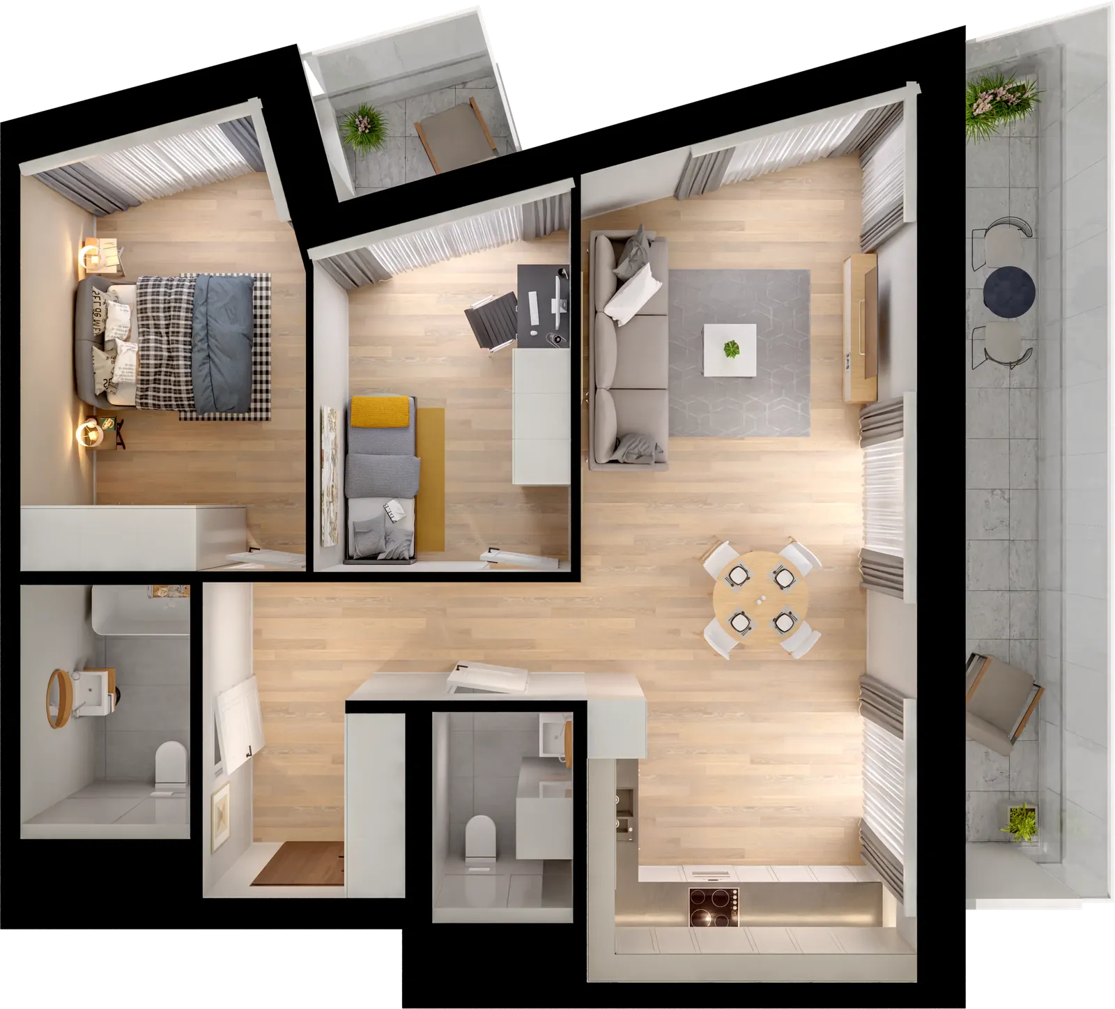 Floor plan: Apartment no. J1.A.05.11